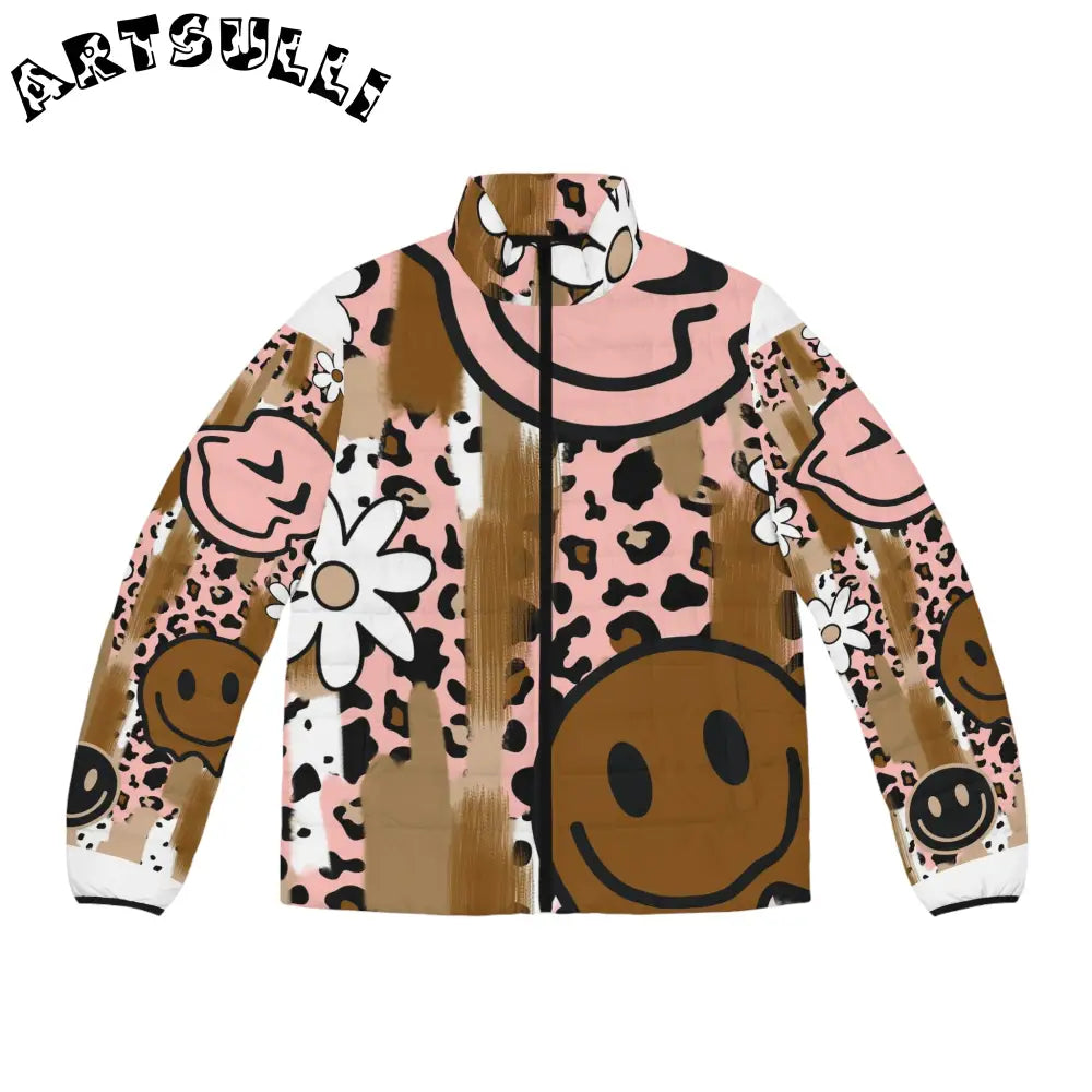 JAKKOUTTHEBXX Sutfin Ghosts Pop Art Men’s Puffer Jacket (AOP)