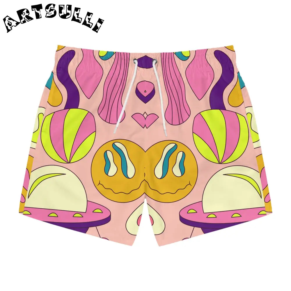 JAKKOUTTHEBXX Trippy Spaceships Swim Trunks (AOP) JAKKOUTTHEBXX