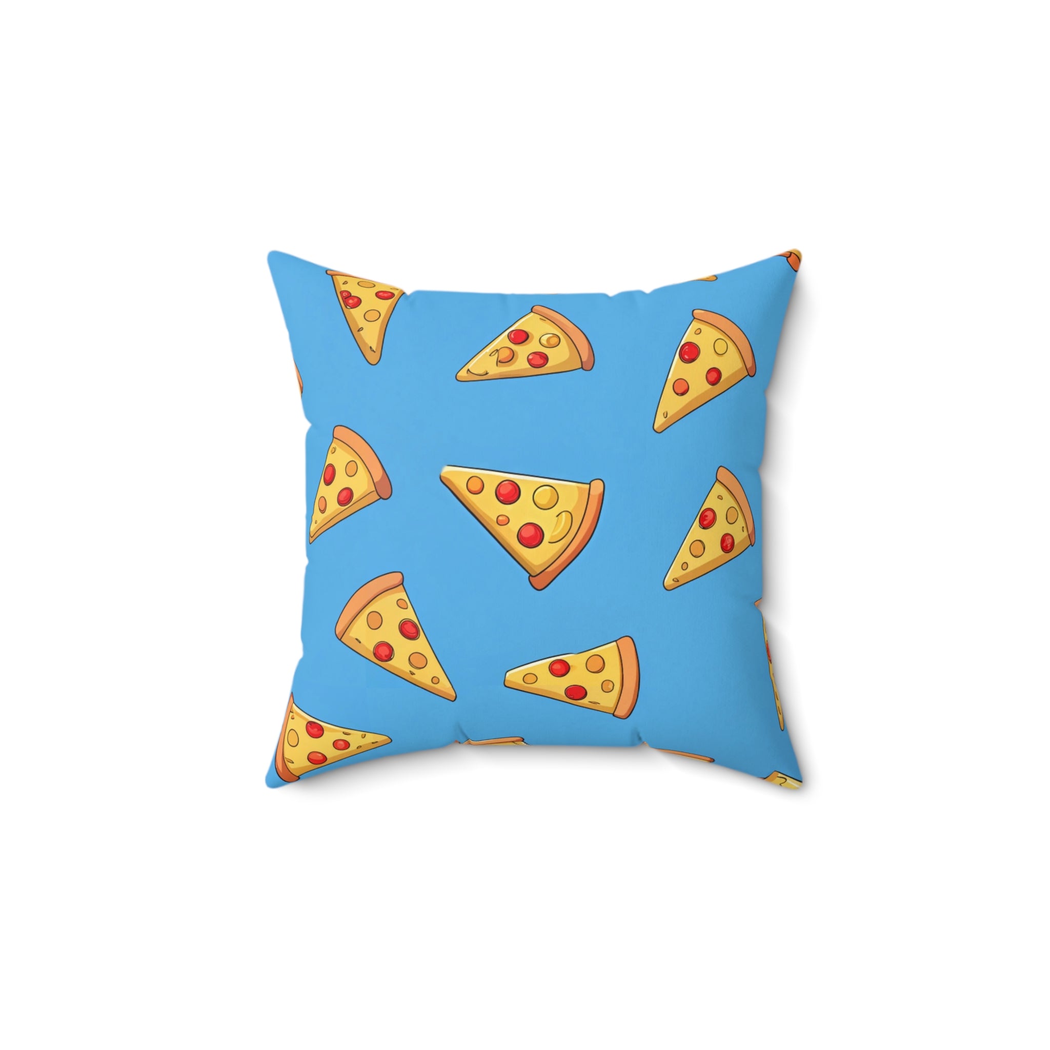 Blue Pizza Dreamscape Spun Polyester Square Pillow, Artsulli - Art is Long, Life is Short, Home Decor, Size, 14" × 14", , , , , 13879217168886973315