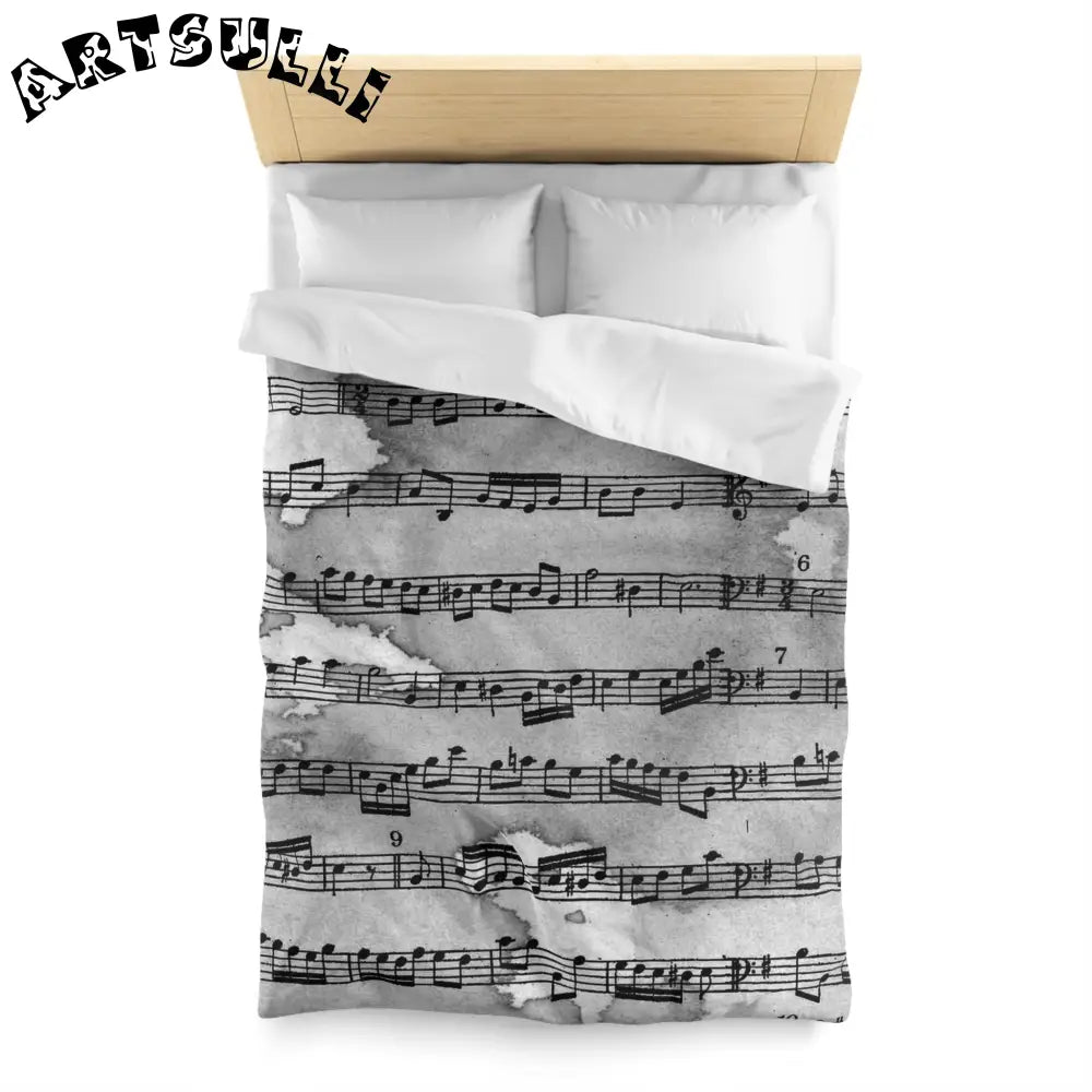 JAKKOUTTHEBXX Distressed Sheet Music Duvet Cover 2025