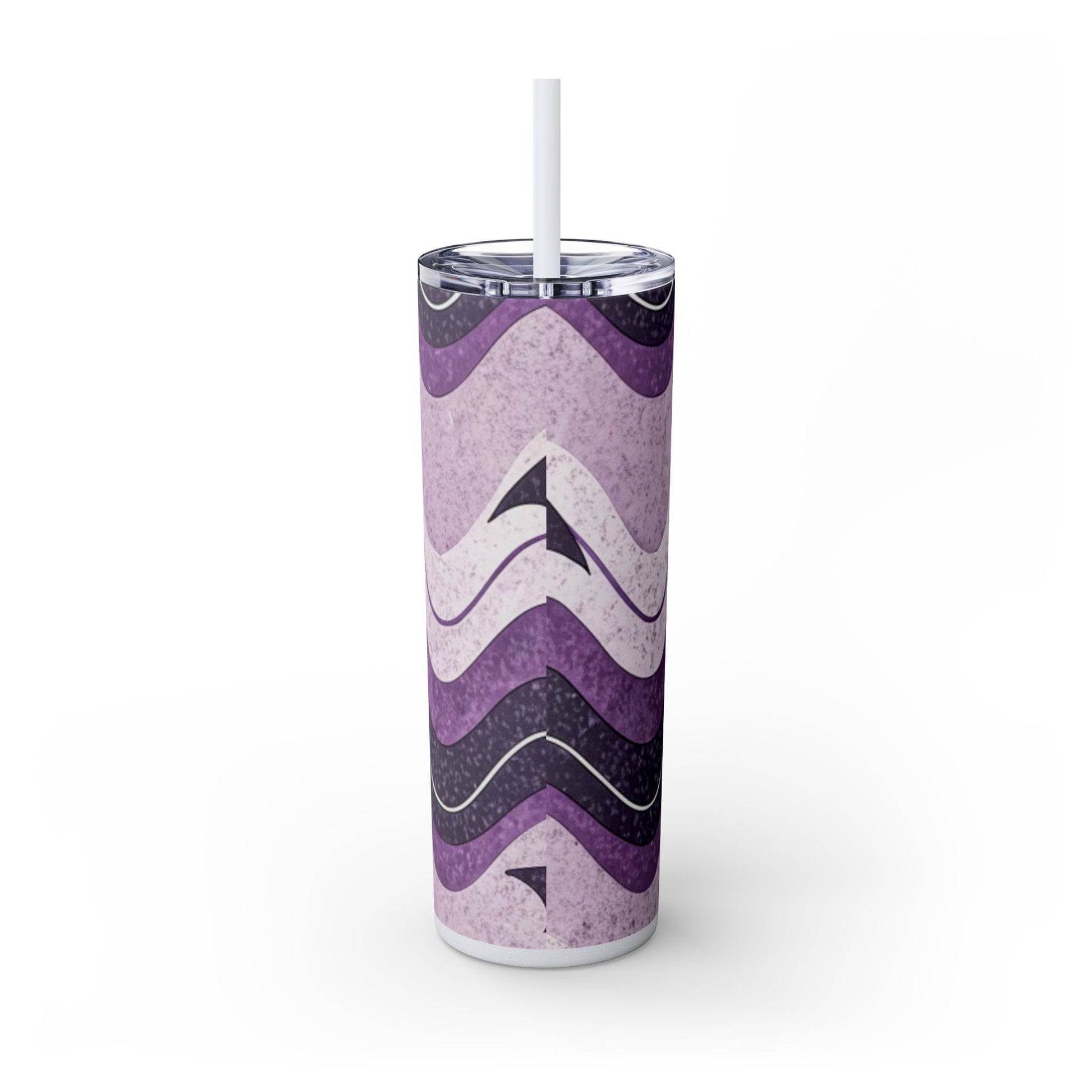 Bat Wave Skinny Tumbler with Straw, 20oz, Artsulli - Art is Long, Life is Short, Mug, , , , , , , 