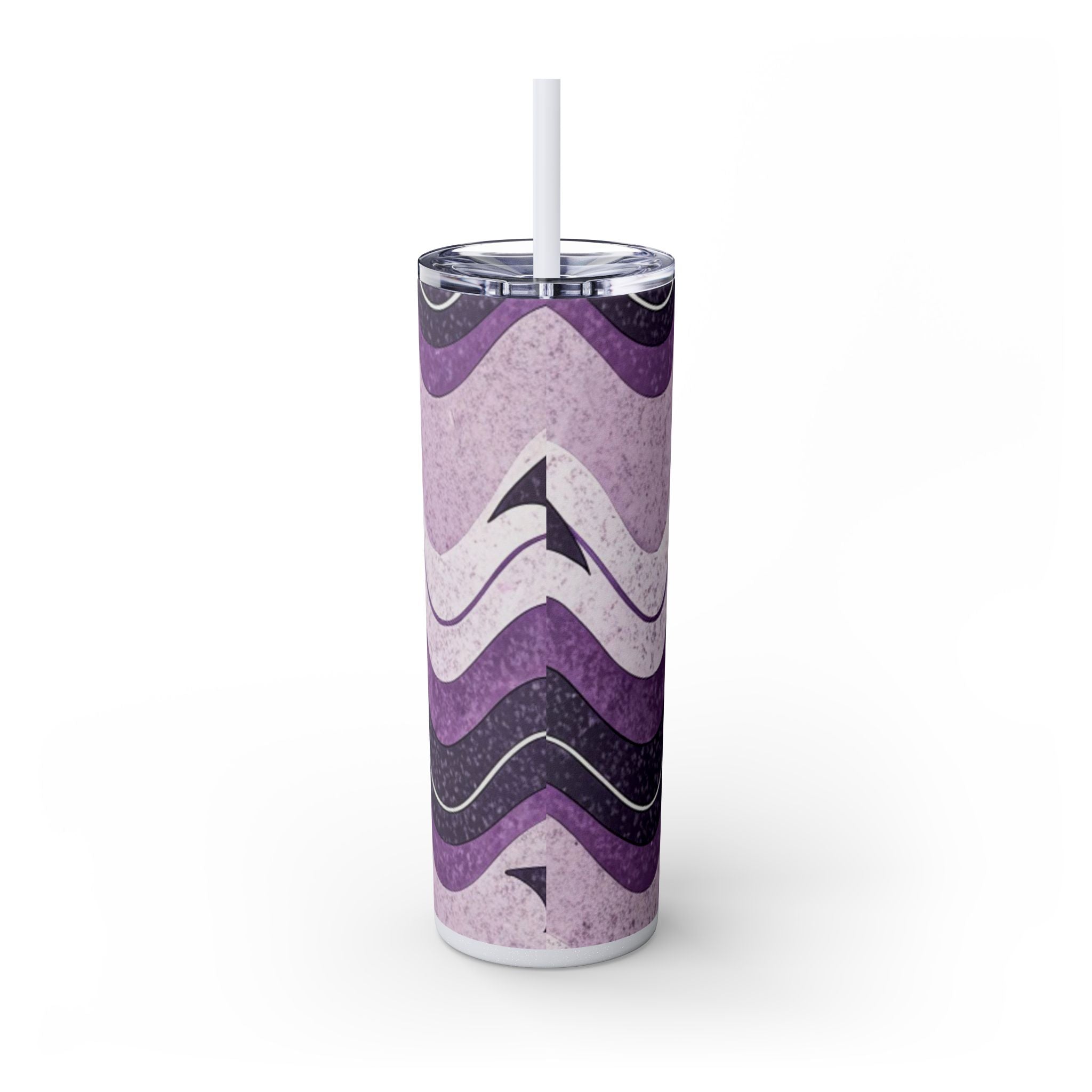 Bat Wave Skinny Tumbler with Straw, 20oz, Artsulli - Art is Long, Life is Short, Mug, , , , , , , 