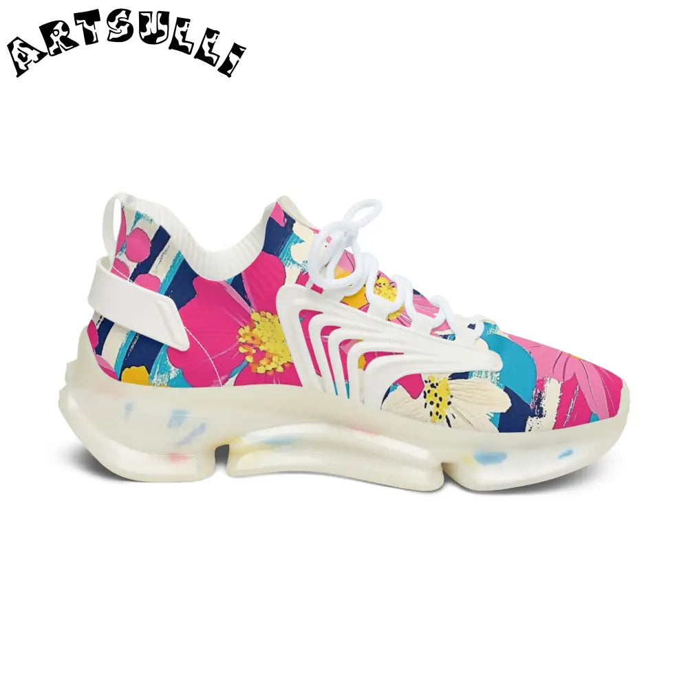 JAKKOUTTHEBXX Dayglo Floral Stripes Multi-Color Women’s Mesh