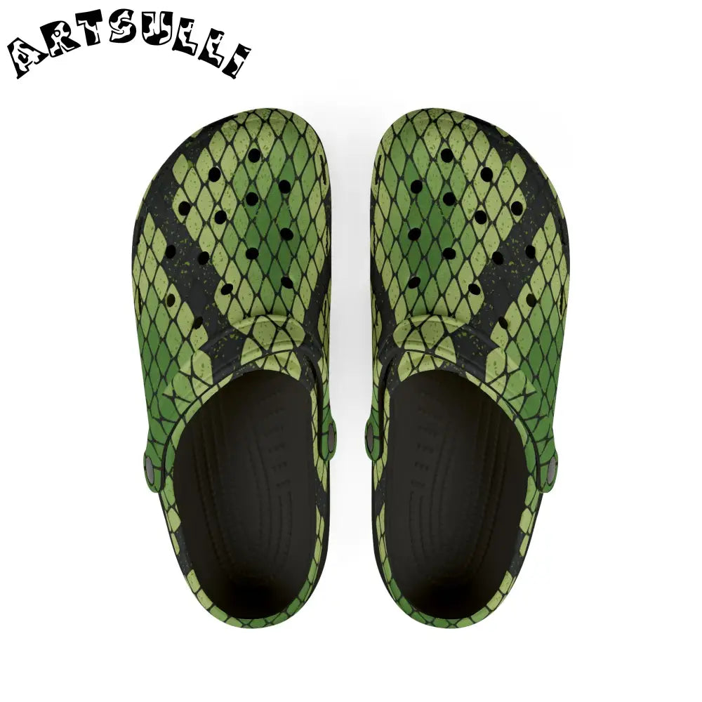 JAKKOUTTHEBXX Snake Skin EVA Foam Rubber Shoes (AOP) JAKKOUTTHEBXX