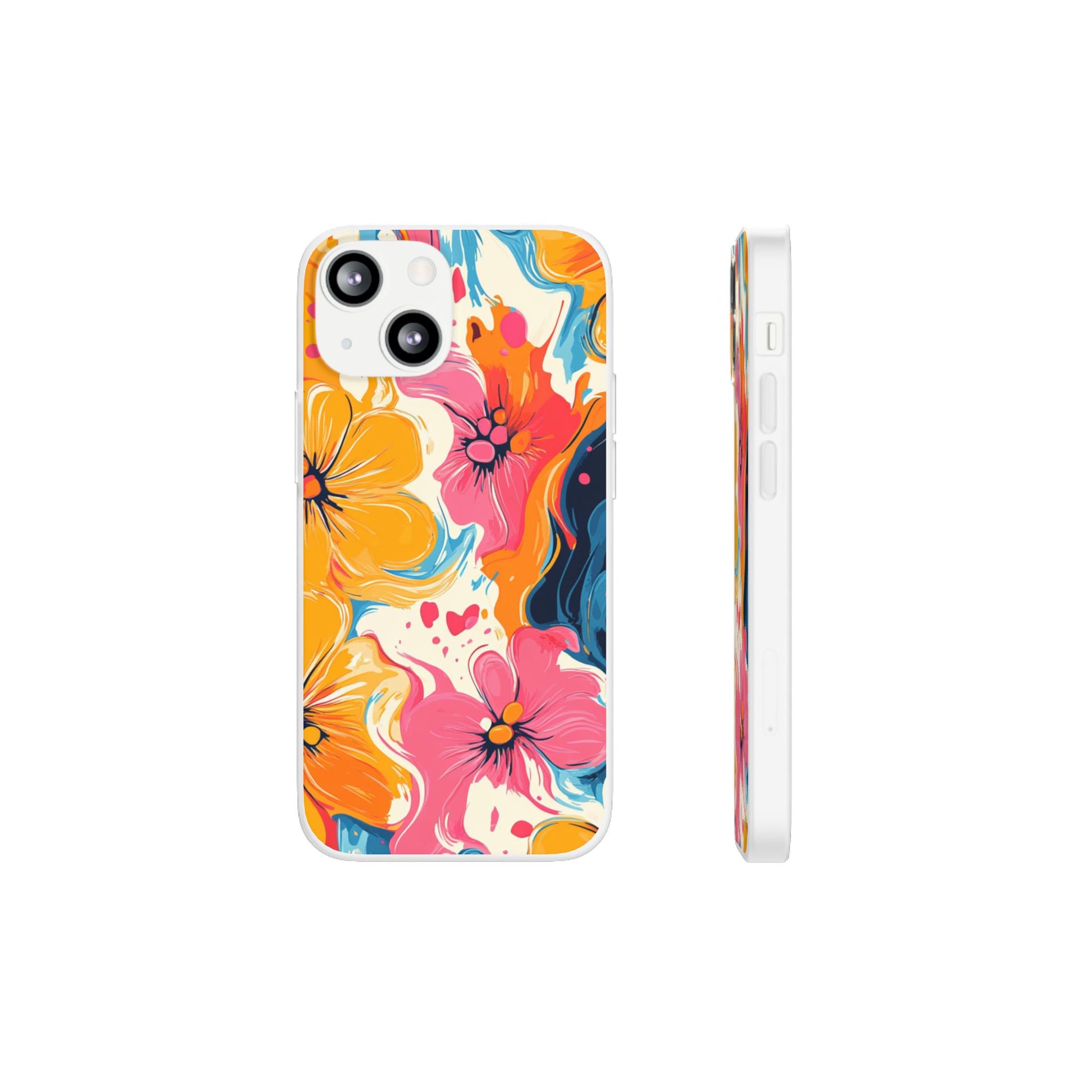 Vibrant Abstract Floral Flexi Case, Artsulli - Art is Long, Life is Short, Phone Case, Size, iPhone 13 Mini with gift packaging, , , , , 13186935720489644979