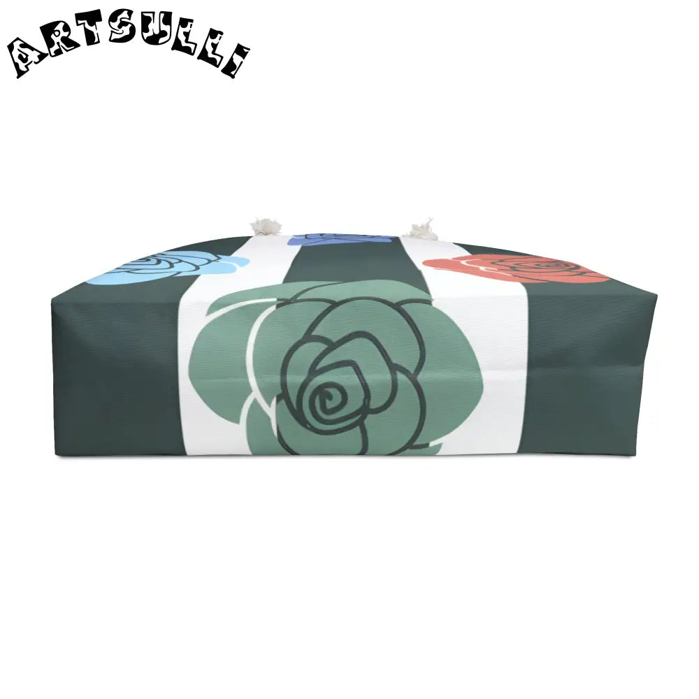 JAKKOUTTHEBXX Stripes x Roses Black and White Weekender Bag