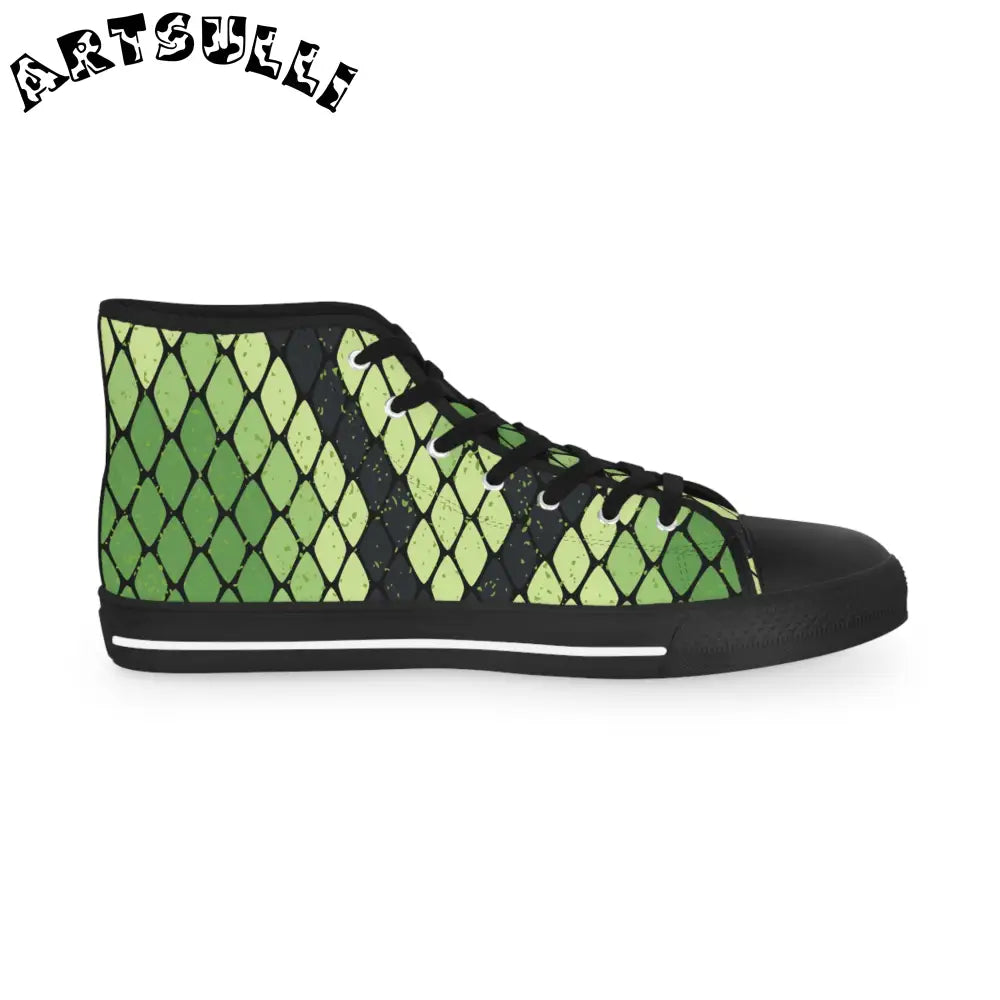 JAKKOUTTHEBXX Snake Skin Men’s High Top Sneakers JAKKOUTTHEBXX