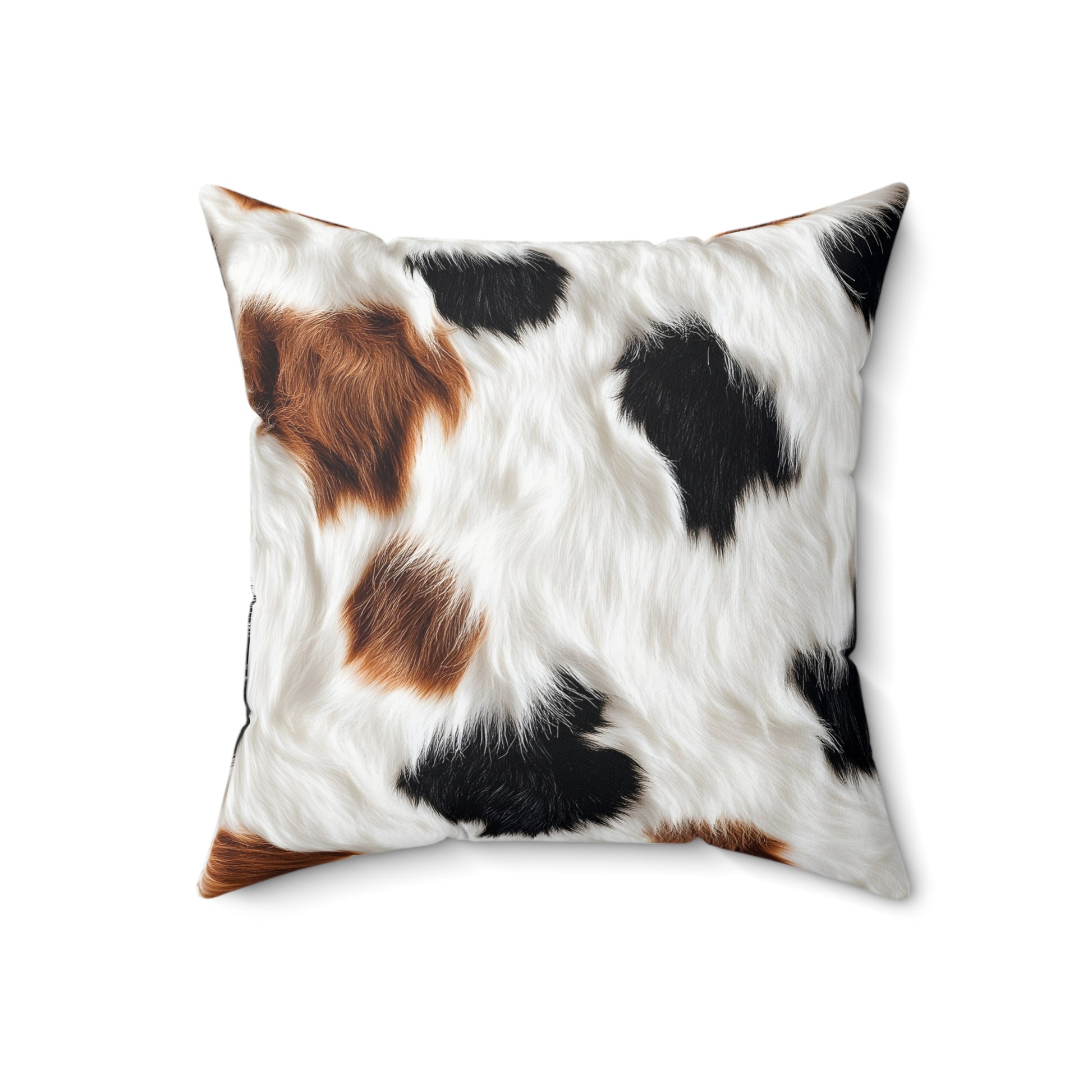 Surreal Cow Skin Spun Polyester Square Pillow, Artsulli - Art is Long, Life is Short, Home Decor, Size, 18" × 18", , , , , 12298994479857