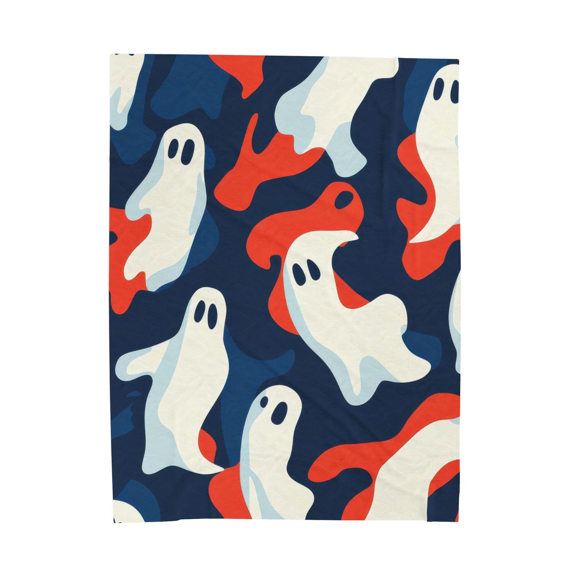 Camo Ghosts Velveteen Plush Blanket, Artsulli - Art is Long, Life is Short, All Over Prints, Size, 60" × 80", , , , , 15921521152940