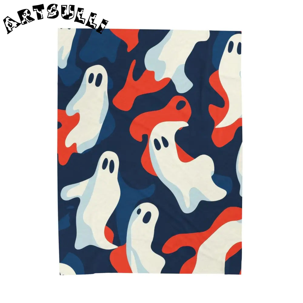 JAKKOUTTHEBXX Camo Ghosts Velveteen Plush Blanket JAKKOUTTHEBXX