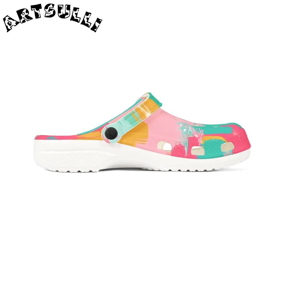 JAKKOUTTHEBXX Preppy Pixel Bloom EVA Foam Rubber Shoes (AOP)