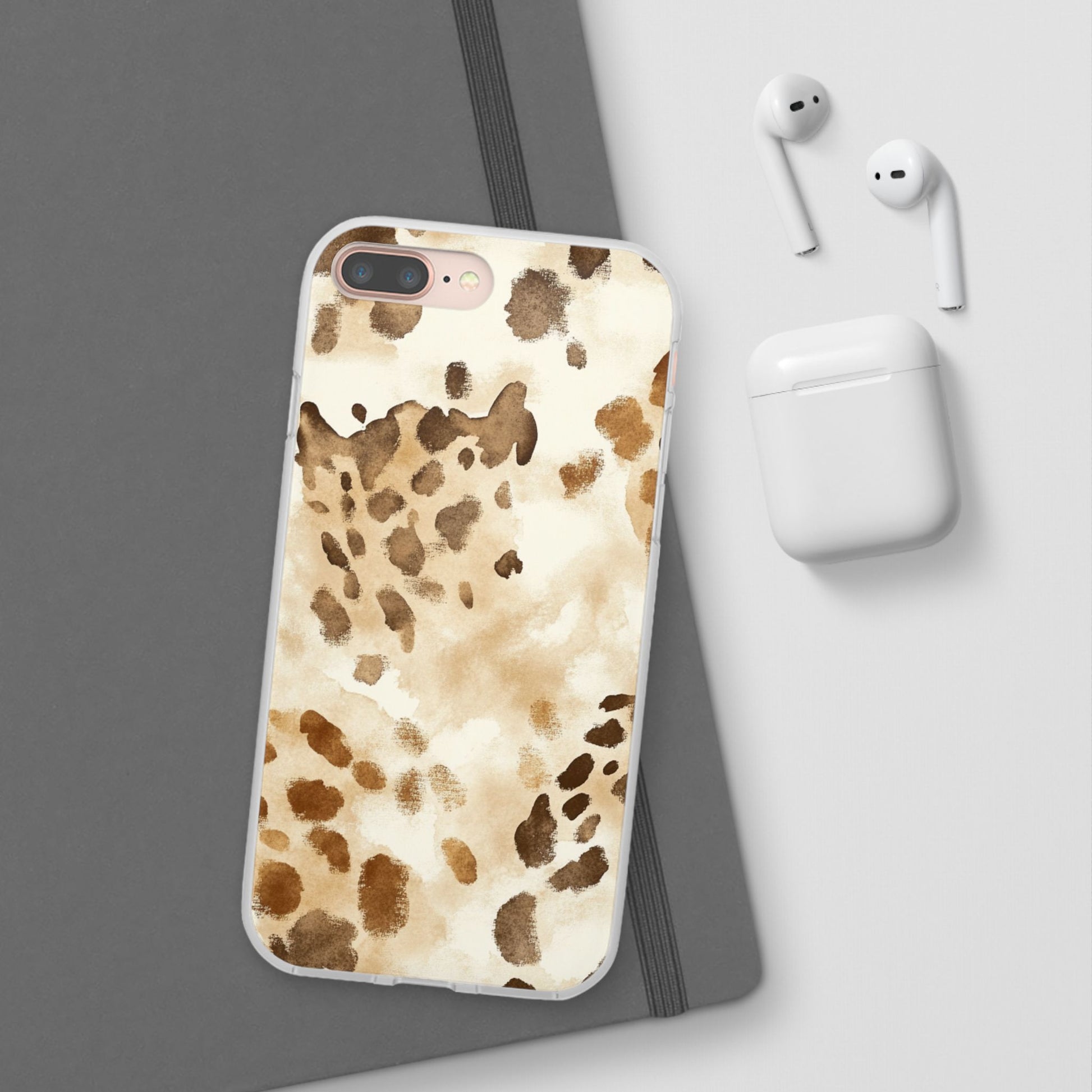 Brown and Beige Watercolor Dalmatian Phone Case, Artsulli - Art is Long, Life is Short, Phone Case, , , , , , , 