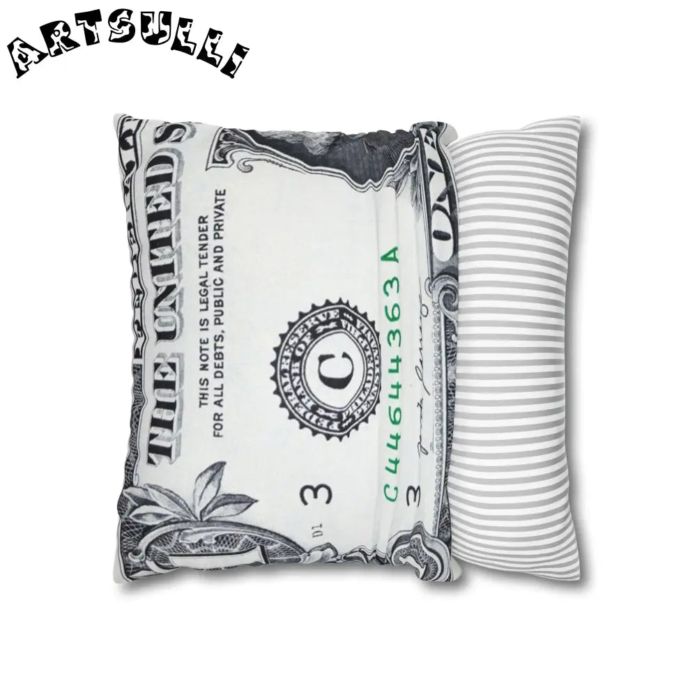 JAKKOUTTHEBXX Dollar Bill Created Art Environment Pillow 2025