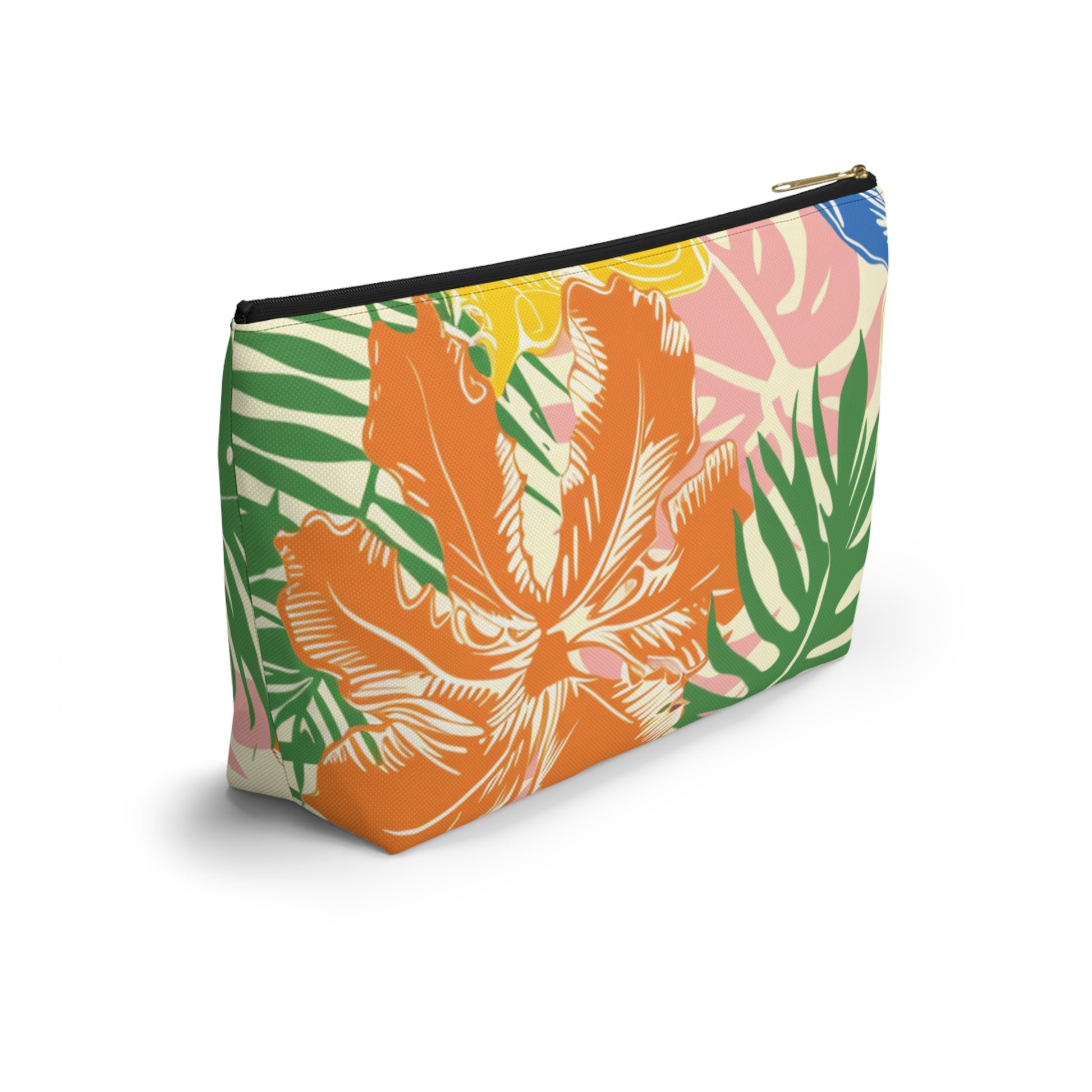 Blooming Tropical Flowers Accessory Pouch w T-bottom, Artsulli - Art is Long, Life is Short, Bags, , , , , , , 