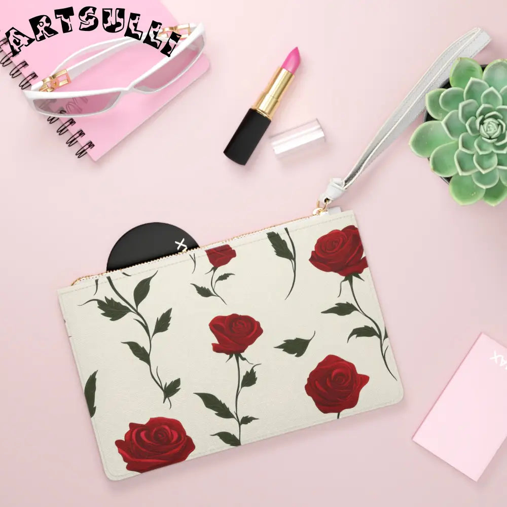 JAKKOUTTHEBXX Red Roses Clutch Bag JAKKOUTTHEBXX Artsulli - Art