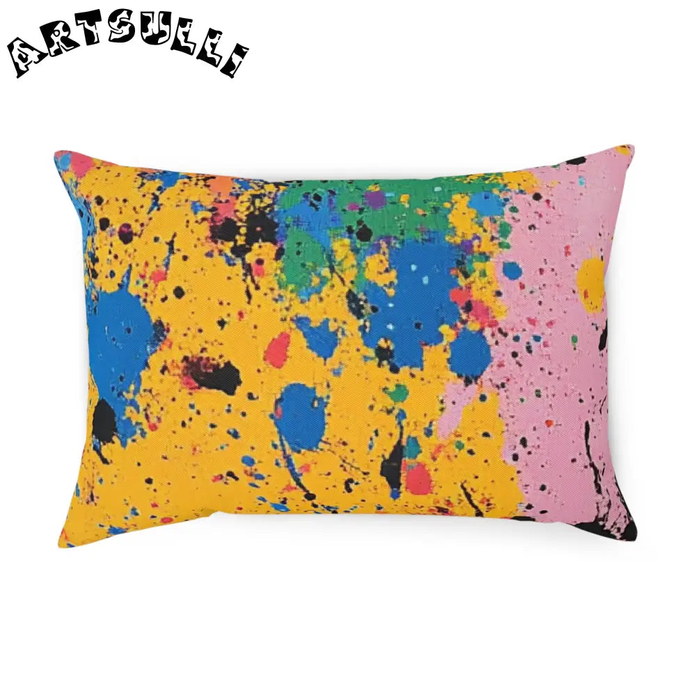 JAKKOUTTHEBXX The Colors Of Paint Splatter Cushion JAKKOUTTHEBXX