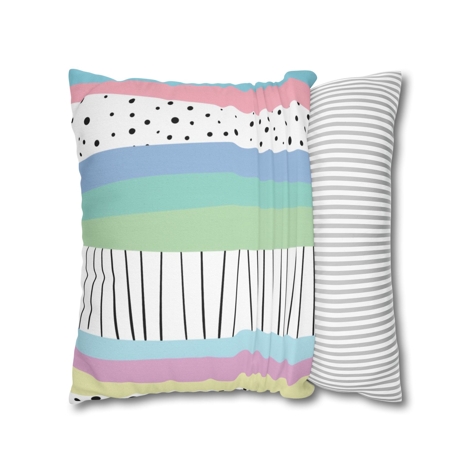 Spun Polyester Square Pillowcase, Artsulli - Art is Long, Life is Short, Home Decor, , , , , , , 