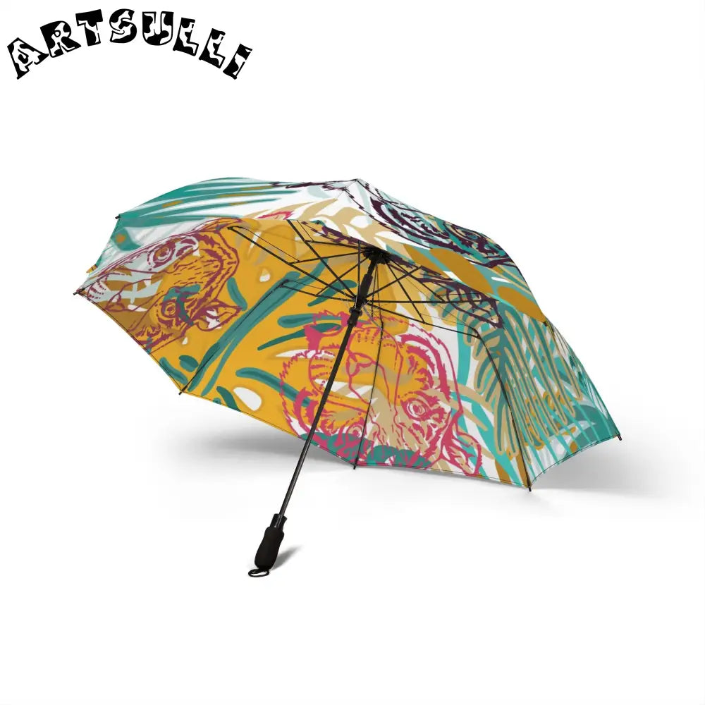 JAKKOUTTHEBXX Tropical Jungle Tigers Brown and Green Semi-Automatic