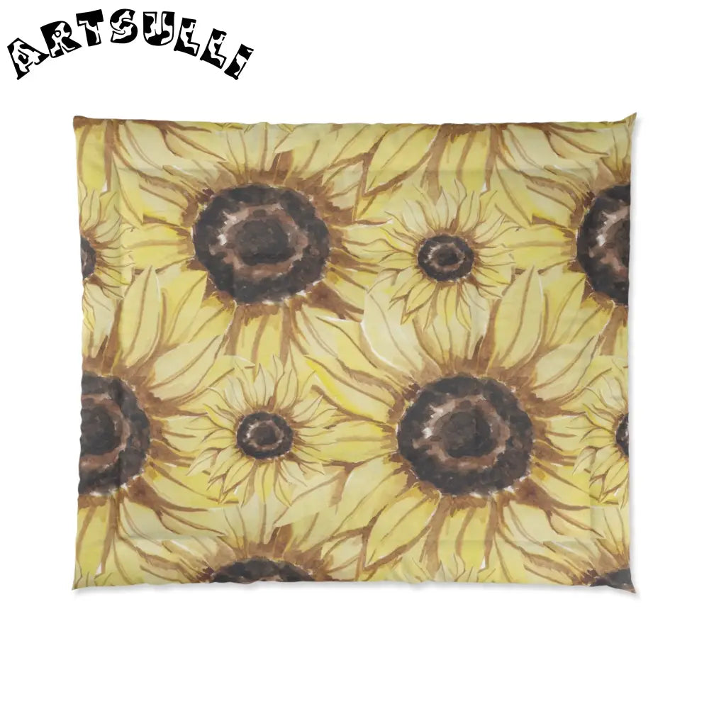JAKKOUTTHEBXX Retro Anime Sunflower Comforter JAKKOUTTHEBXX Artsulli