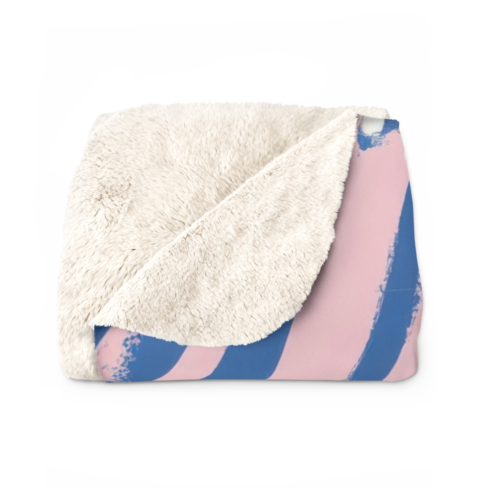Wild Zebra Stripes x Paint Brush Strokes Multi-Color II Sherpa Fleece Blanket, Artsulli - Art is Long, Life is Short, Home Decor, , , , , , , 