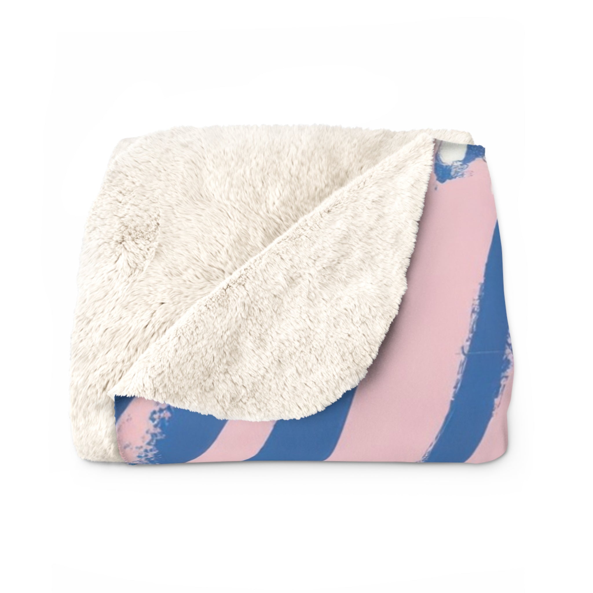 Wild Zebra Stripes x Paint Brush Strokes Multi-Color II Sherpa Fleece Blanket, Artsulli - Art is Long, Life is Short, Home Decor, , , , , , , 