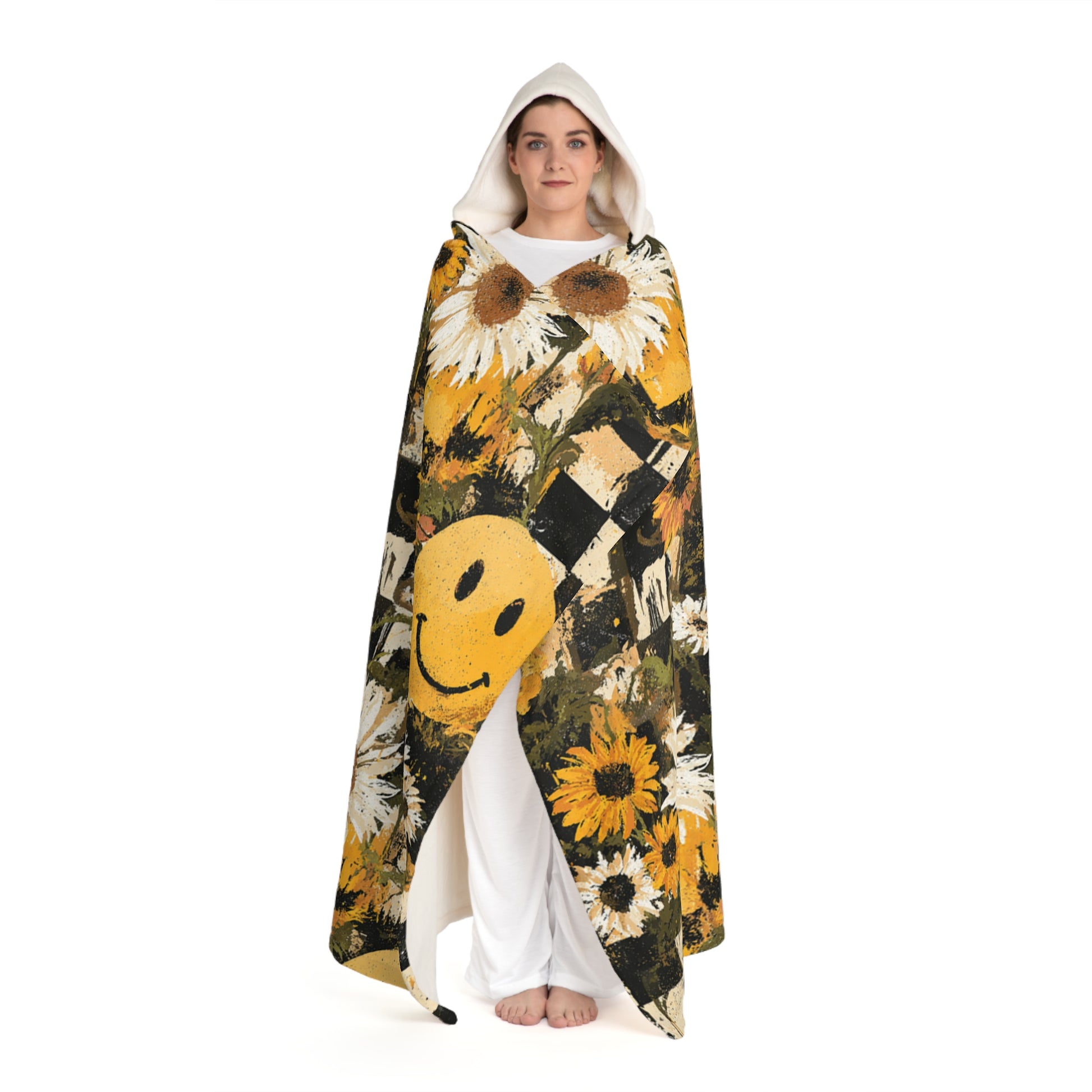 Hooded Sherpa Fleece Blanket, Artsulli - Art is Long, Life is Short, All Over Prints, , , , , , , 