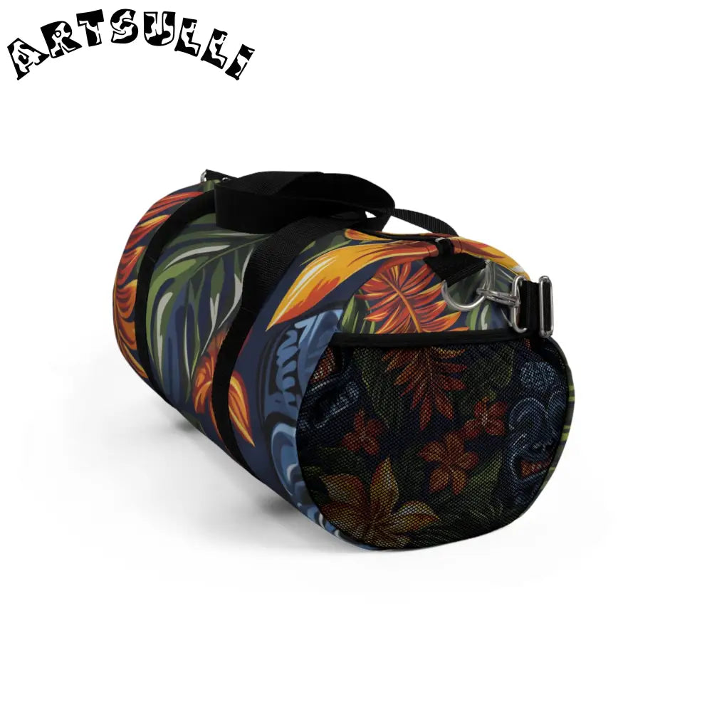 JAKKOUTTHEBXX Tropical Leaf Print Duffel Bag 2025