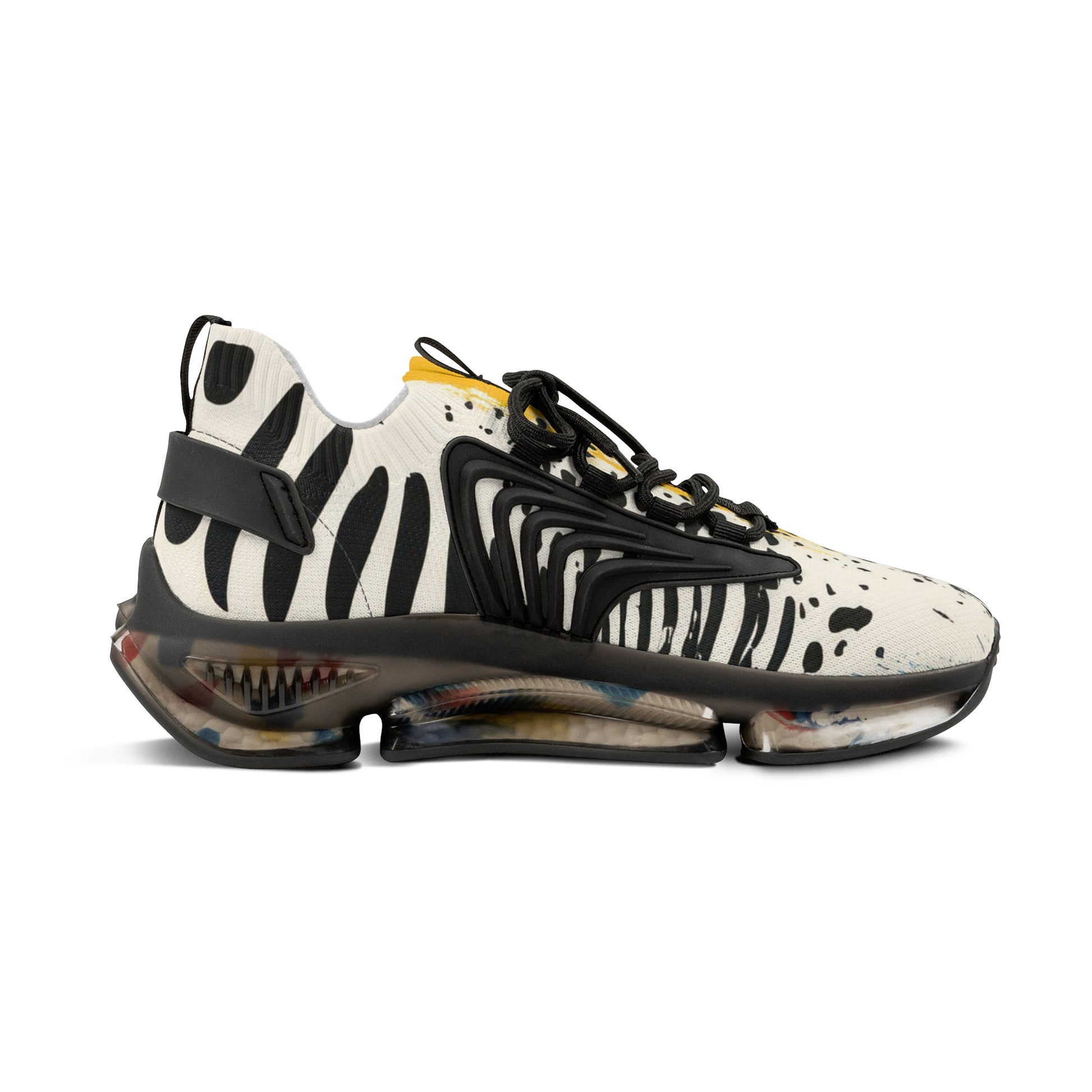 Rae Zebra Rhapsody Men's Mesh Sneakers, Artsulli - Art is Long, Life is Short, Shoes, , , , , , , 