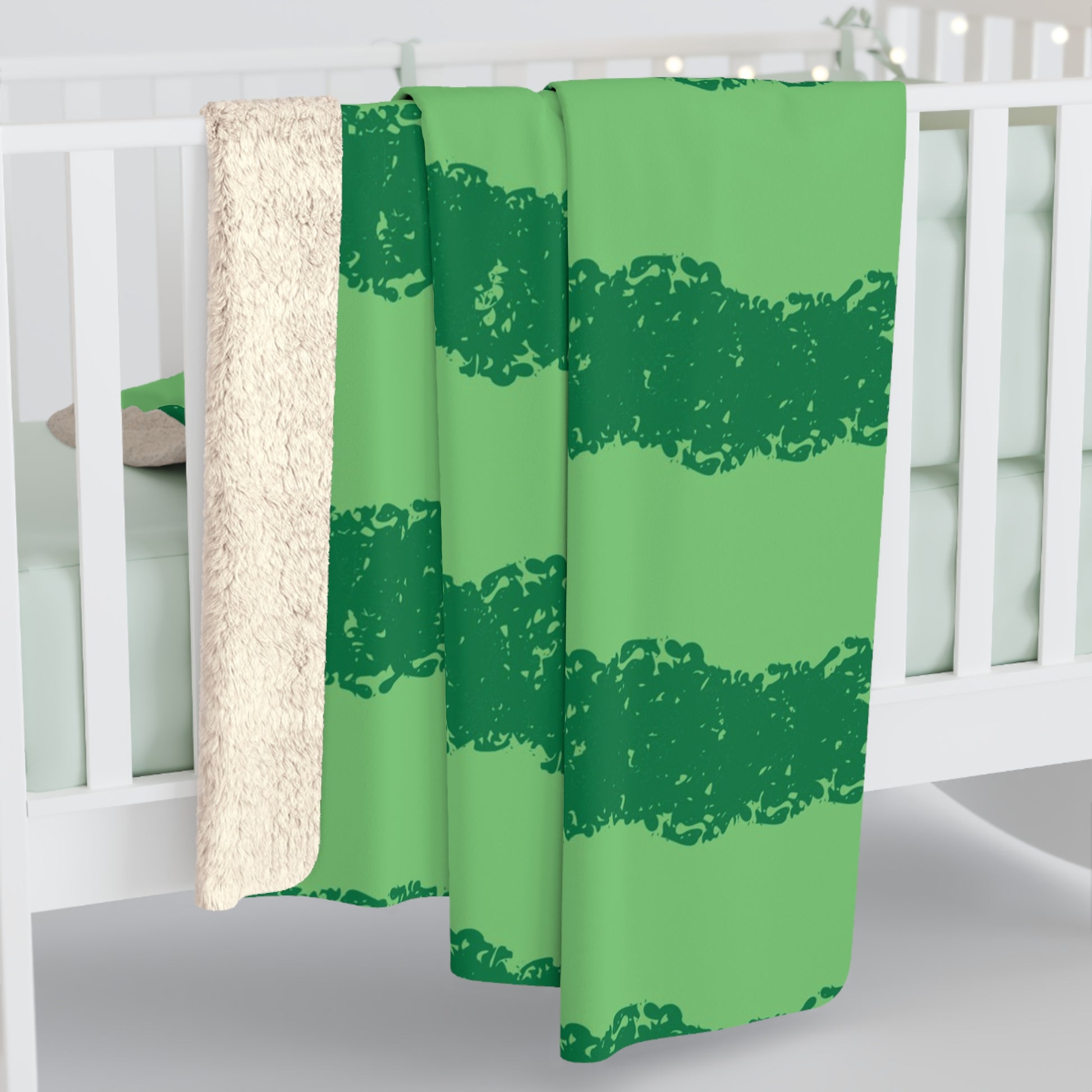 Watermelon Green Sherpa Fleece Blanket, Artsulli - Art is Long, Life is Short, Home Decor, , , , , , , 