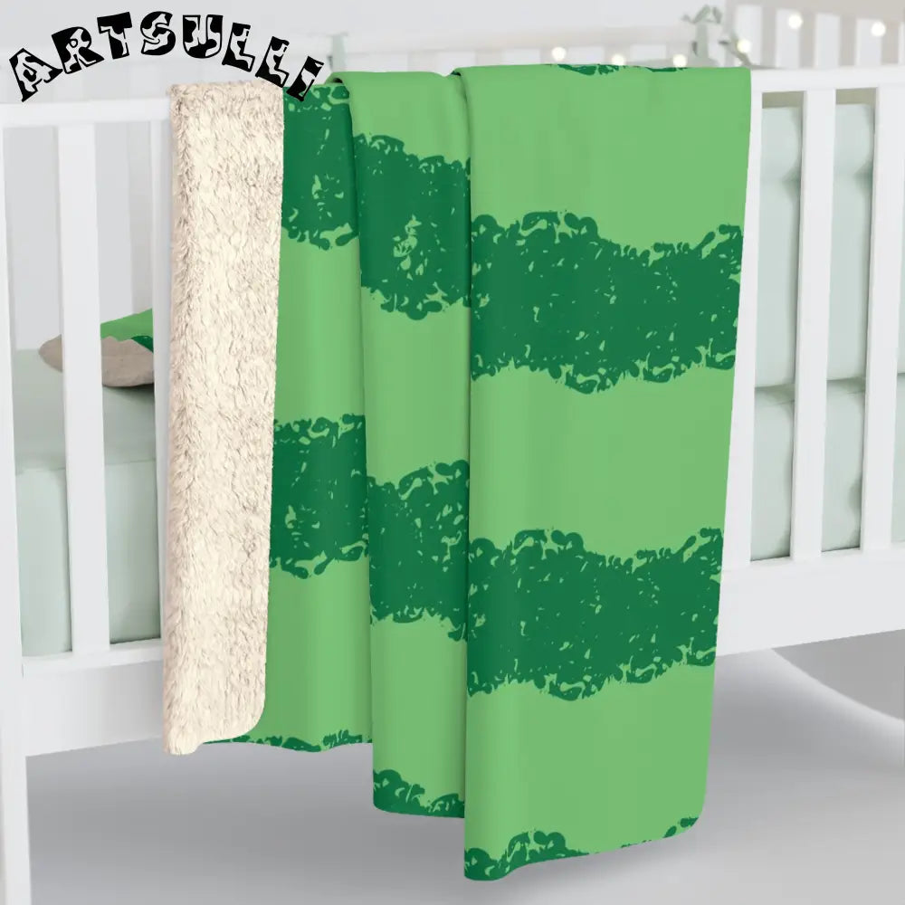 JAKKOUTTHEBXX Watermelon Green Sherpa Fleece Blanket JAKKOUTTHEBXX