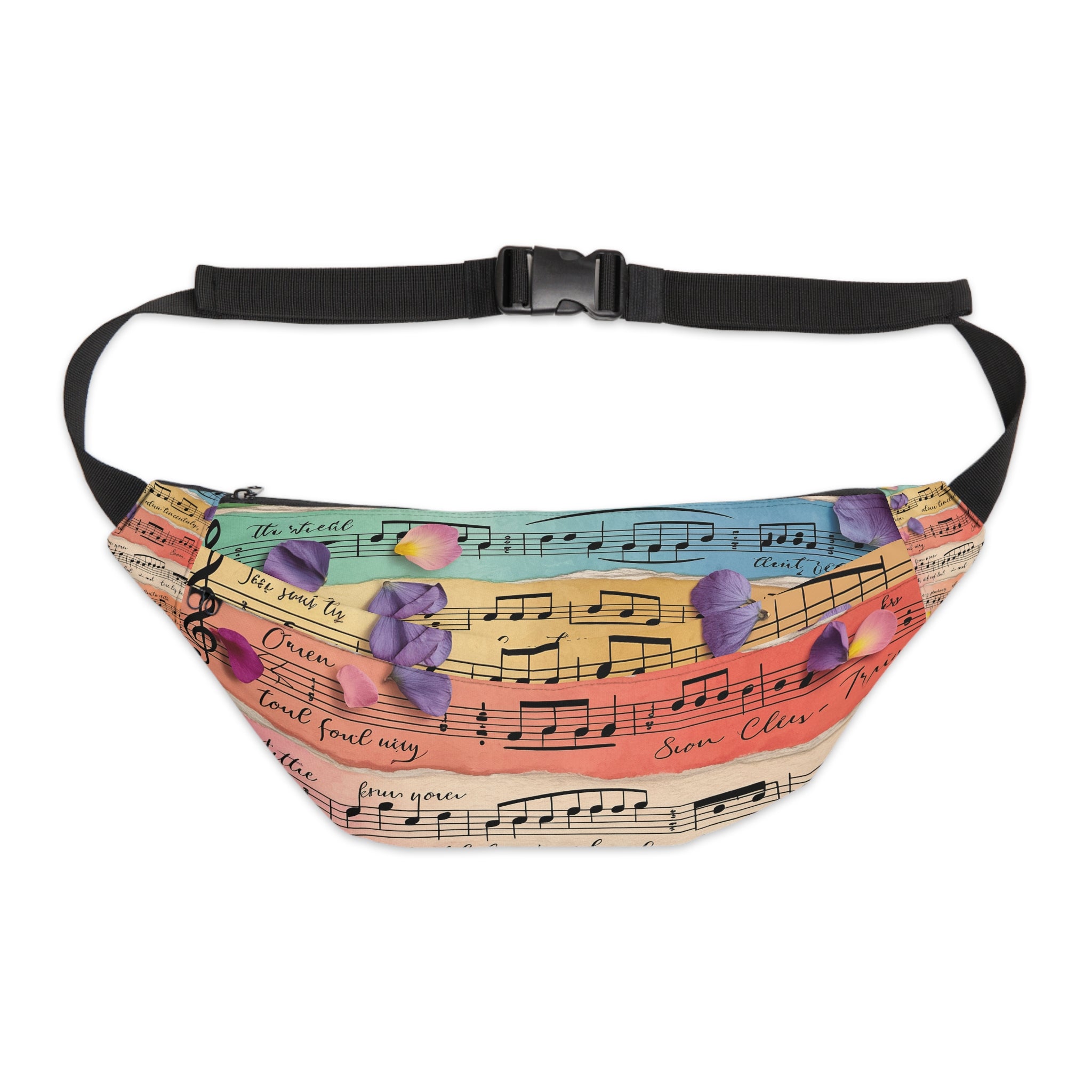 Torn Type Beat Sheet Music Multi-Color Large Fanny Pack, Artsulli - Art is Long, Life is Short, Bags, Size, 8" × 9" × 4'', , , , , 11173118219895587128