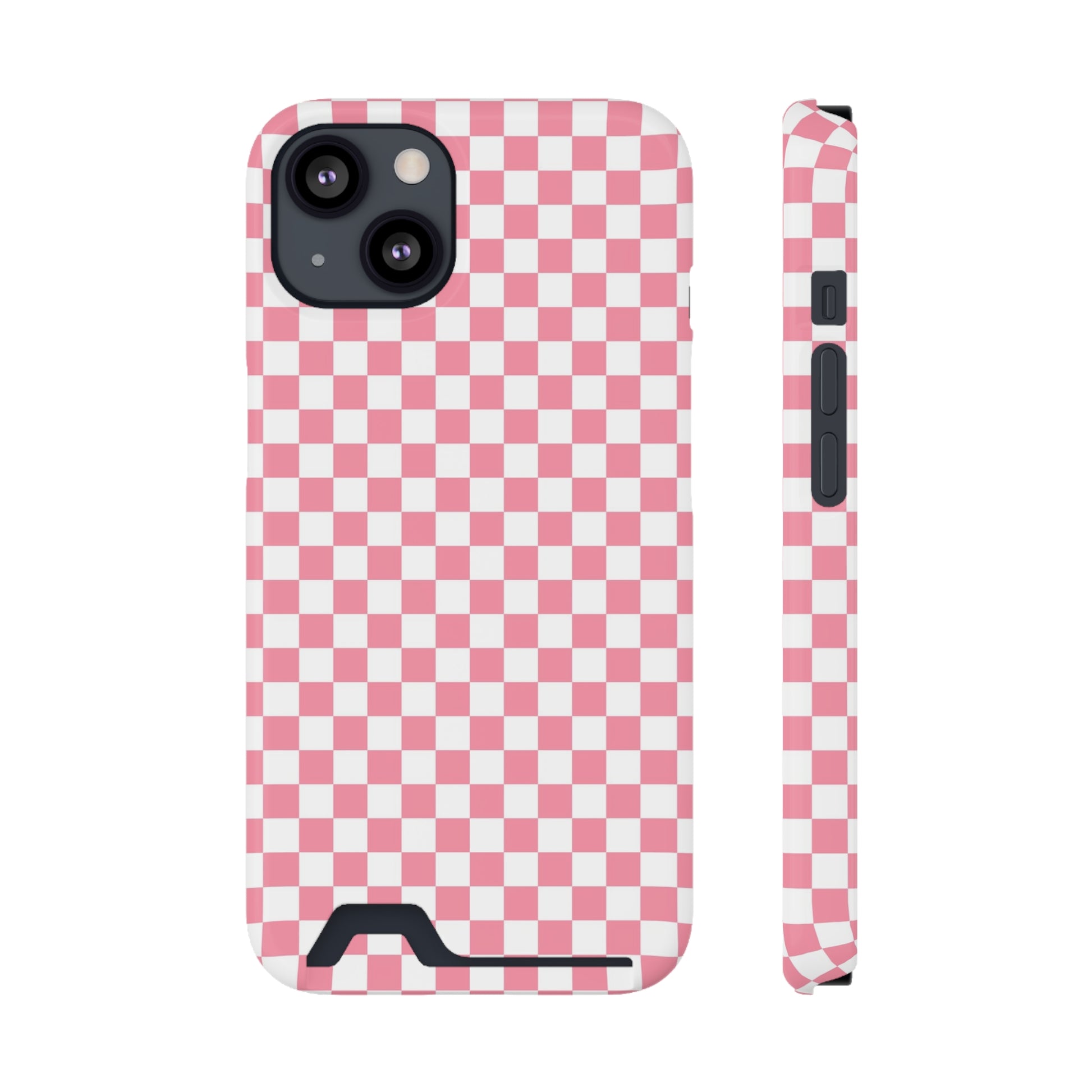Brigandine Checkered Scene Phone Case With Card Holder, Artsulli - Art is Long, Life is Short, Phone Case, Size, iPhone 13, Surface, Glossy, Shape, With gift packaging, 18126856002871085151