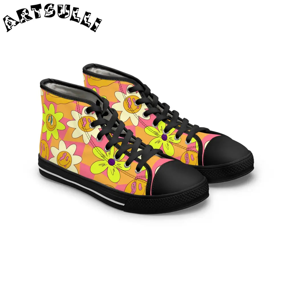JAKKOUTTHEBXX Trippy Sour Face Rave Women’s High Top Sneakers