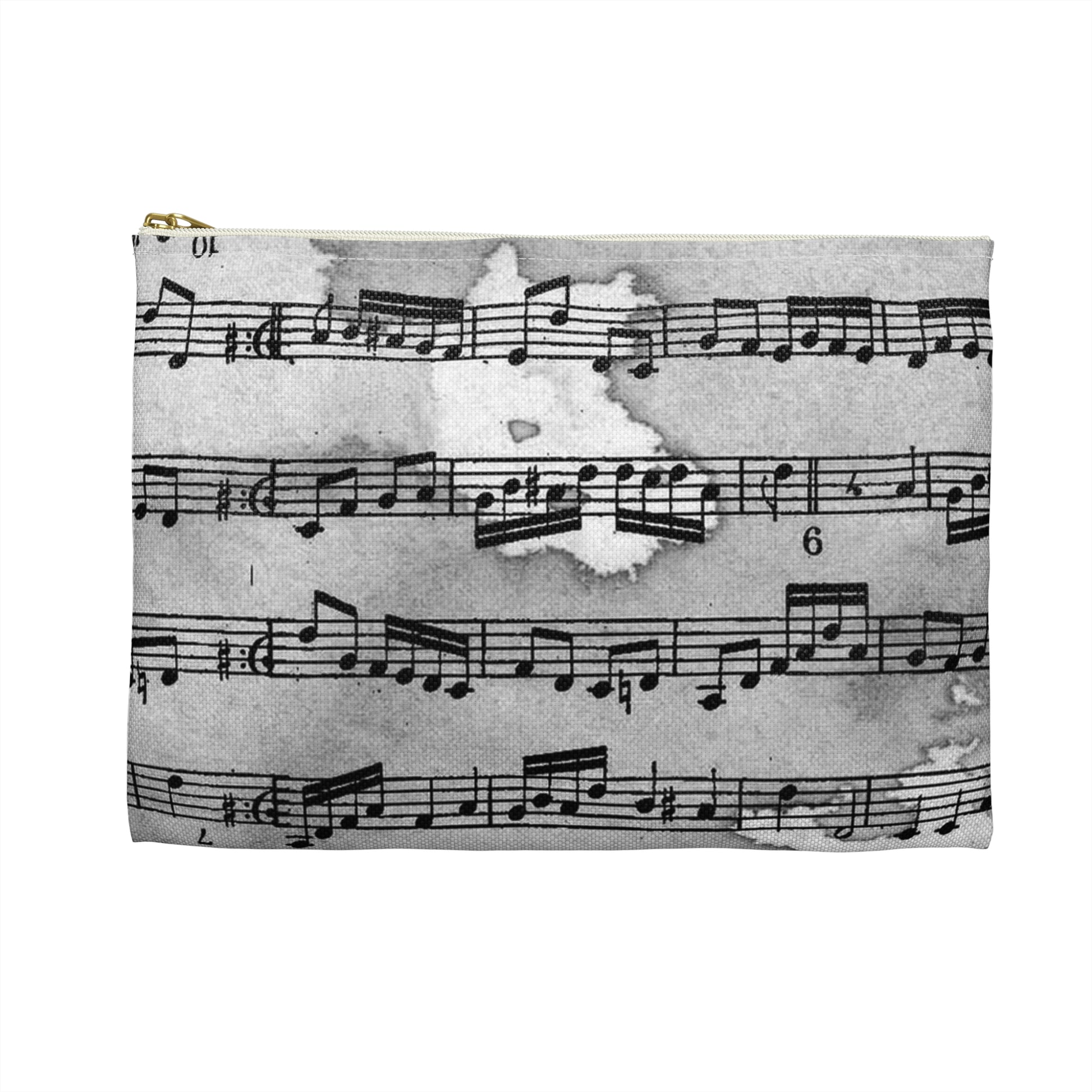 Drip Spill Type Beat Sheet Music Black Accessory Pouch, Artsulli - Art is Long, Life is Short, Bags, , , , , , , 