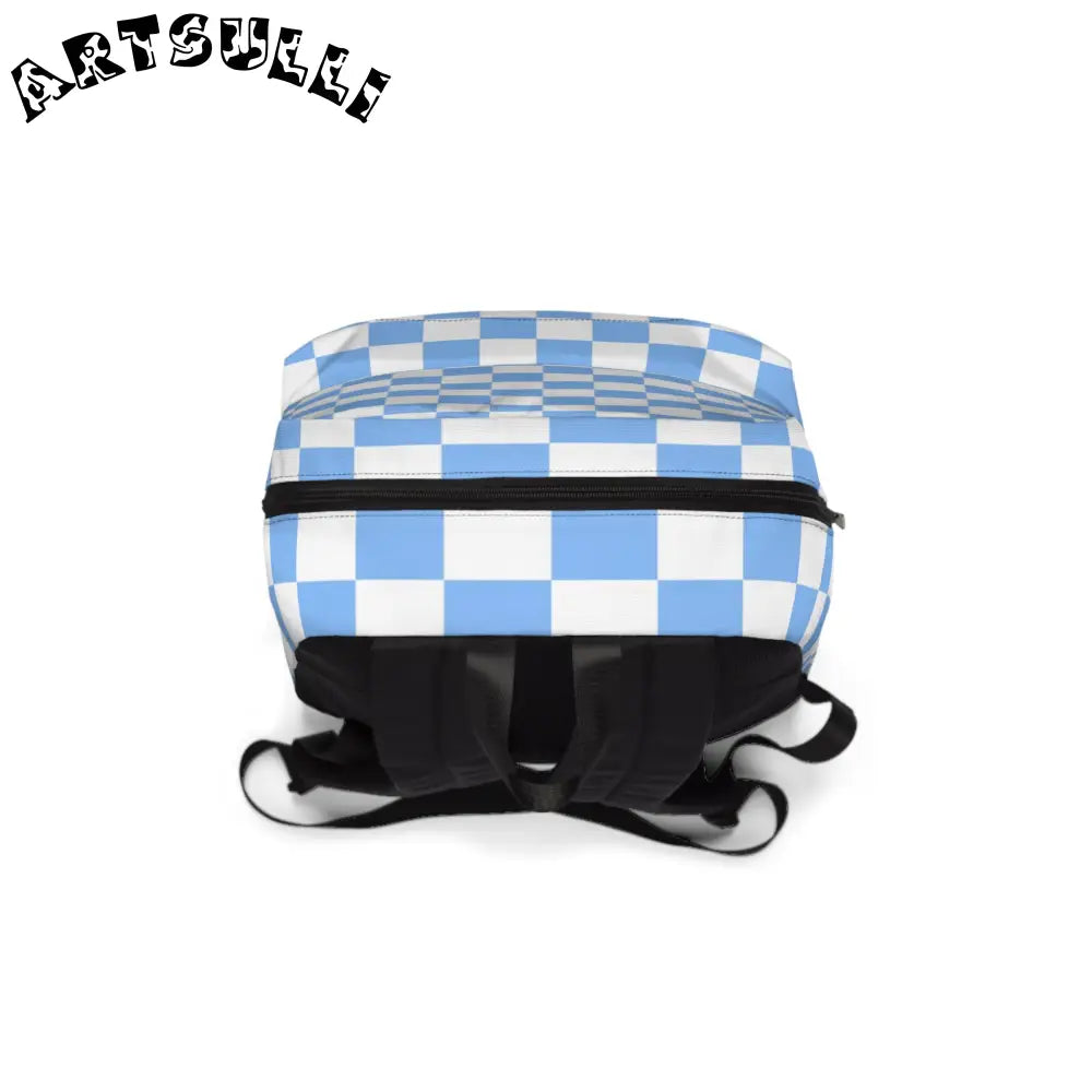 JAKKOUTTHEBXX Checkerboard White and Light Blue Unisex Classic