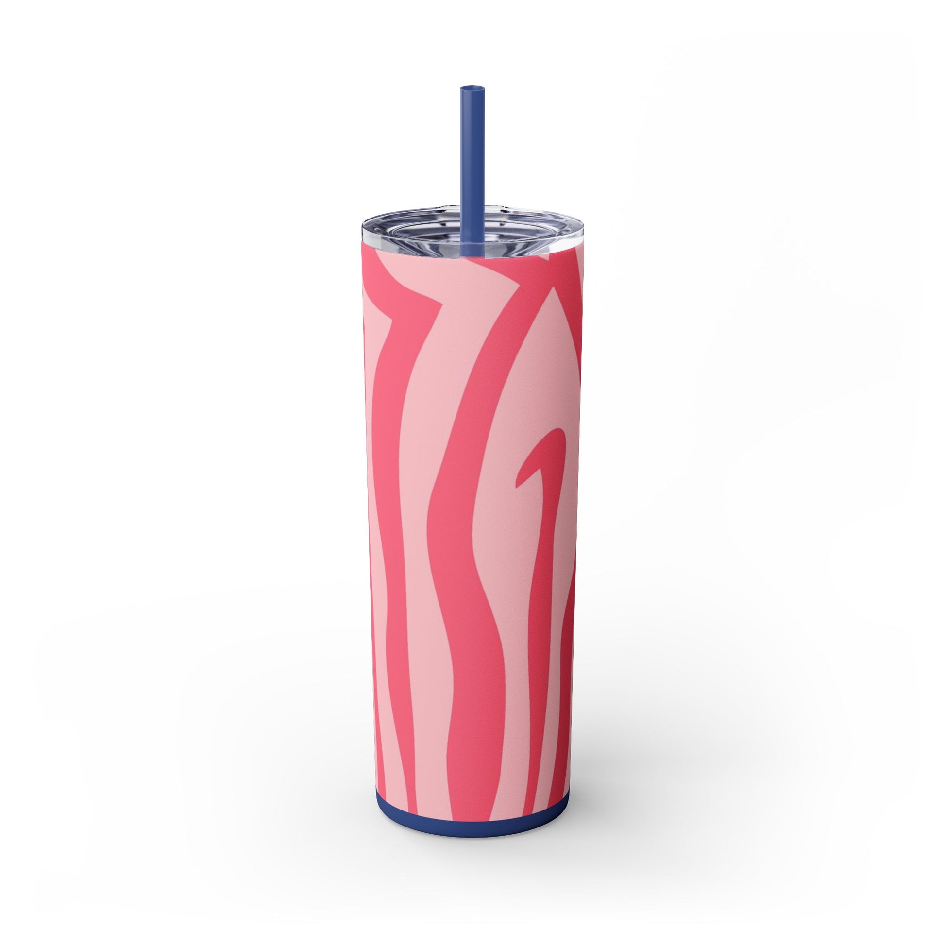 Nagels Pink Zebra Skinny Tumbler with Straw, 20oz, Artsulli - Art is Long, Life is Short, Mug, , , , , , , 