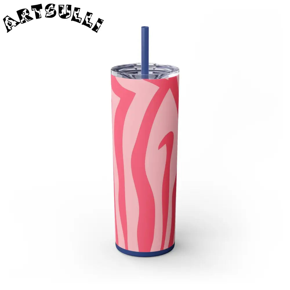 JAKKOUTTHEBXX Pink Zebra Print Maars Skinny Tumbler 2025