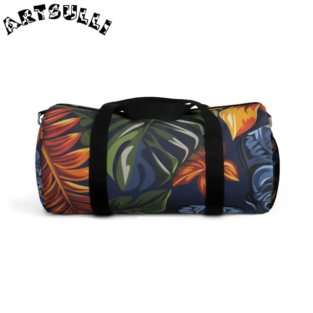 JAKKOUTTHEBXX Tropical Leaf Print Duffel Bag 2025