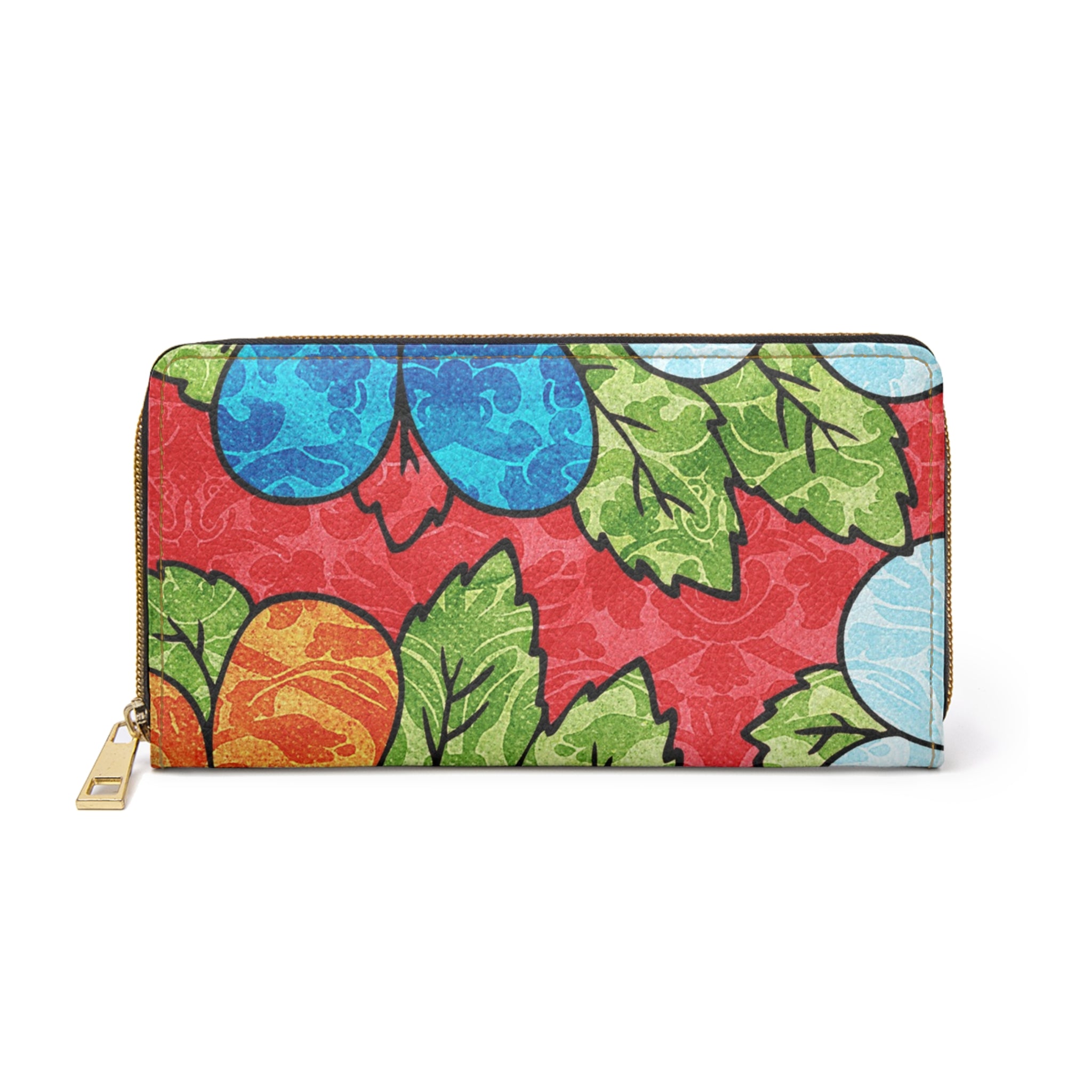 Groovy Red Floral Kl Zipper Wallet, Artsulli - Art is Long, Life is Short, Accessories, Size, One size, Color, White, , , 13036894091658867065