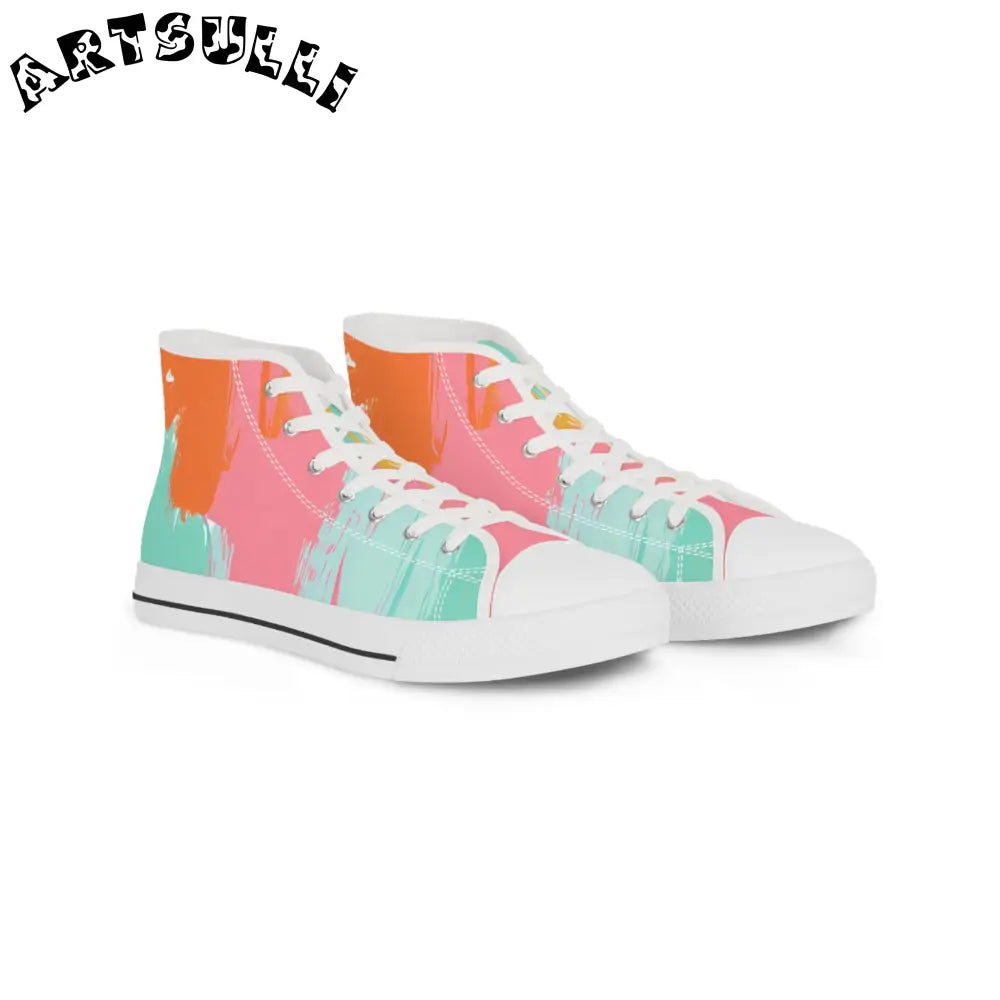 JAKKOUTTHEBXX Preppy Pixel Bloom Men’s High Top Sneakers