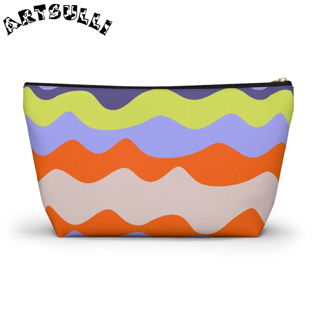 JAKKOUTTHEBXX Waves II Red and Blue Accessory Pouch w T-bottom