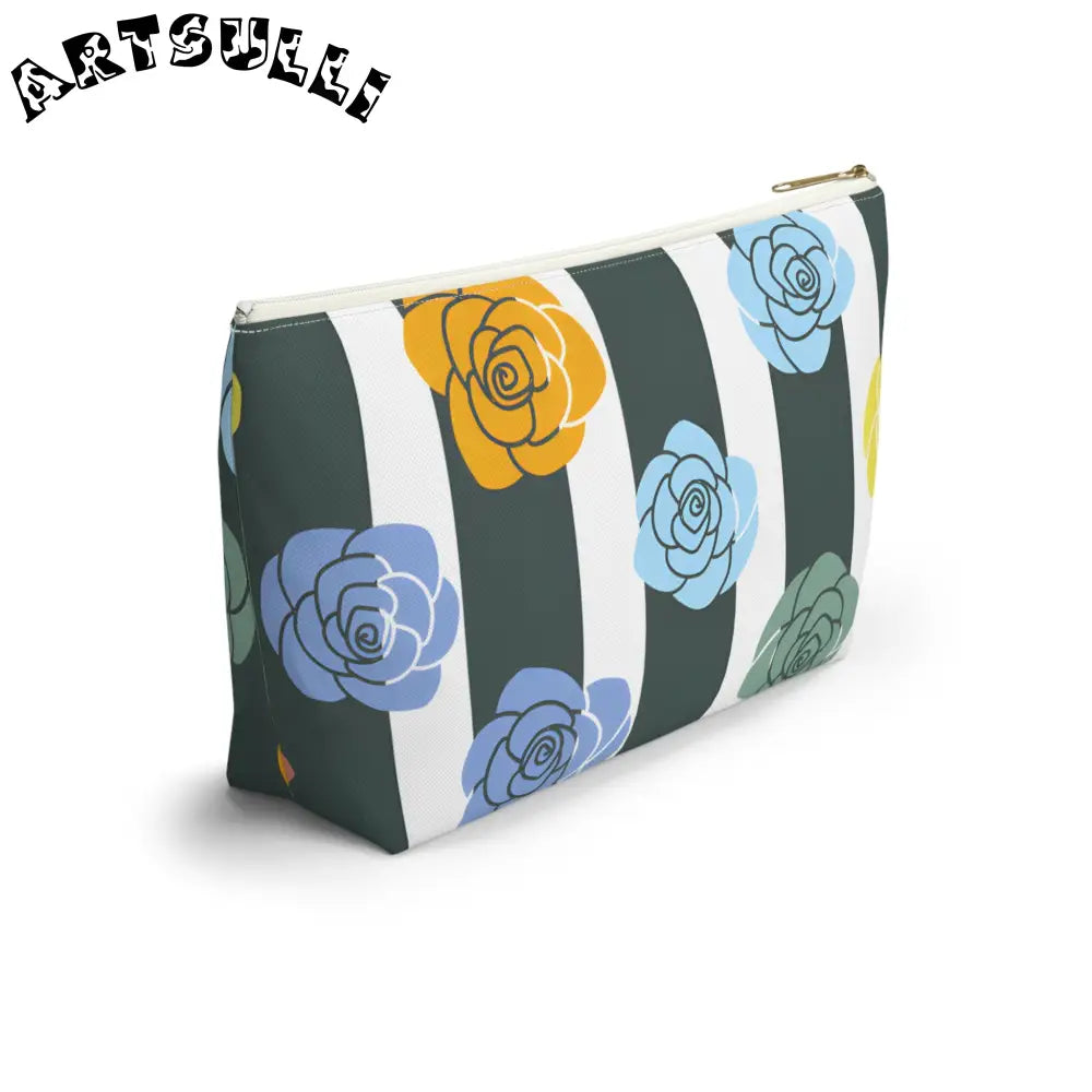 JAKKOUTTHEBXX Stripes x Roses II Black and White Accessory Pouch w