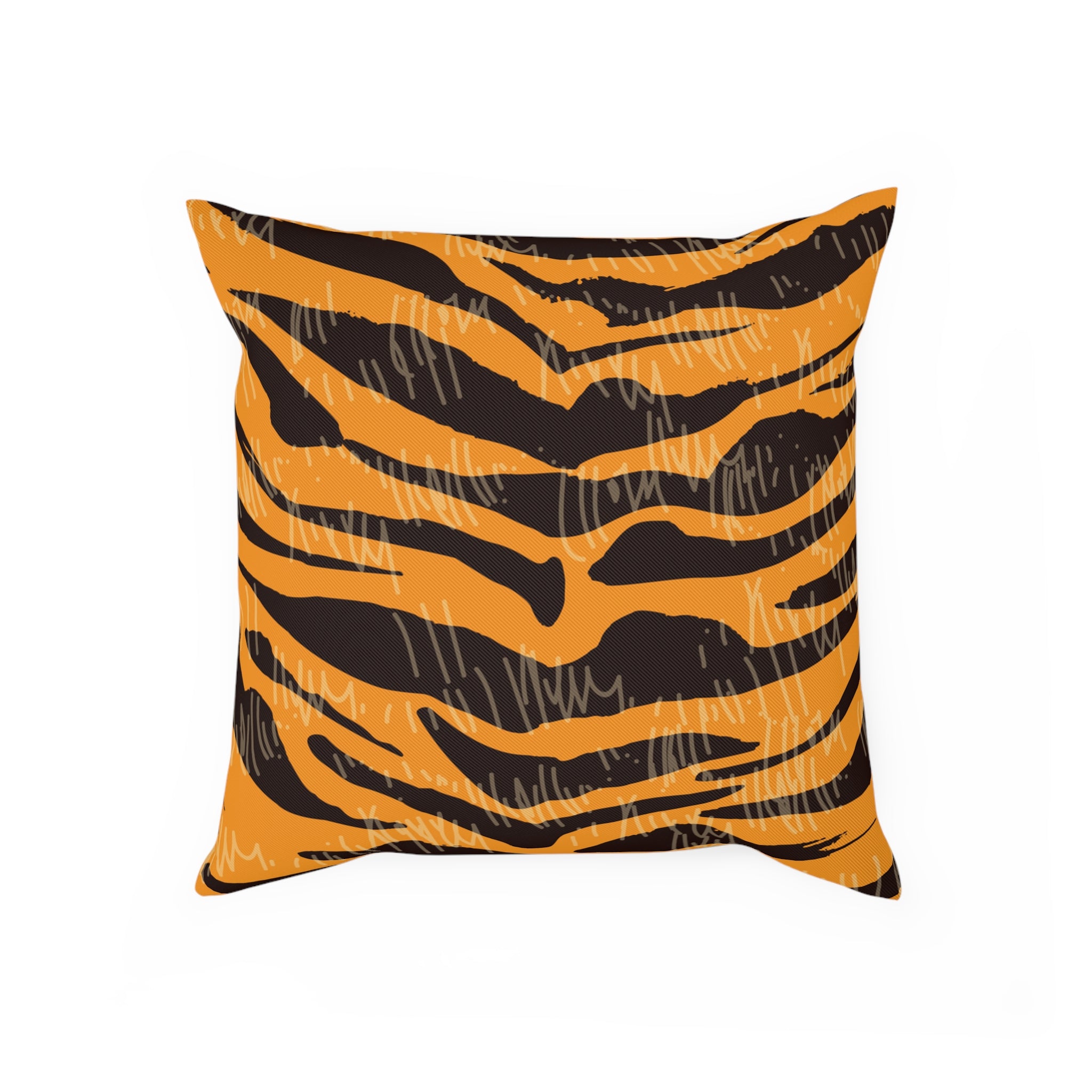Tiger Scratches Orange & Black Cushion, Artsulli - Art is Long, Life is Short, Home Decor, Size, 15.7 × 15.7, , , , , 12939498090542