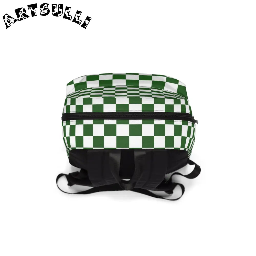 JAKKOUTTHEBXX Checkerboard Dark Green and White Unisex Classic