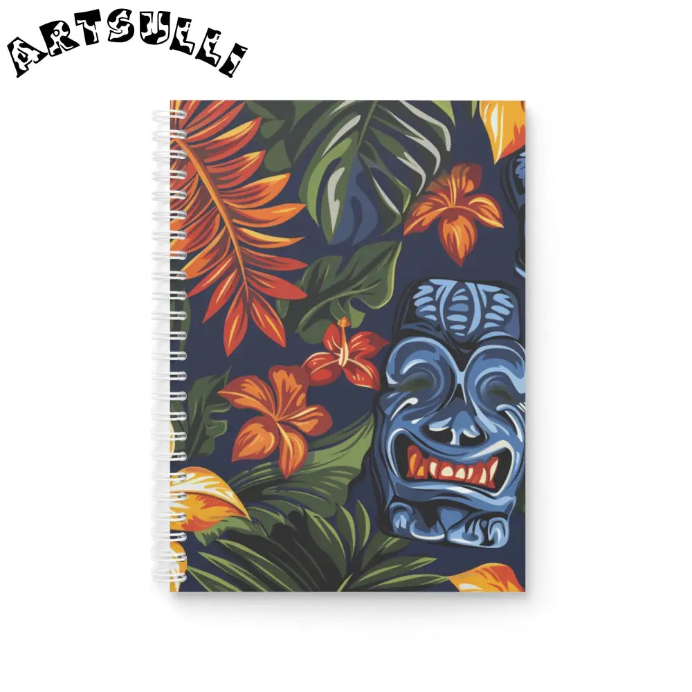 JAKKOUTTHEBXX Tropical Tiki Wide Ruled Spiral Notebook 2025