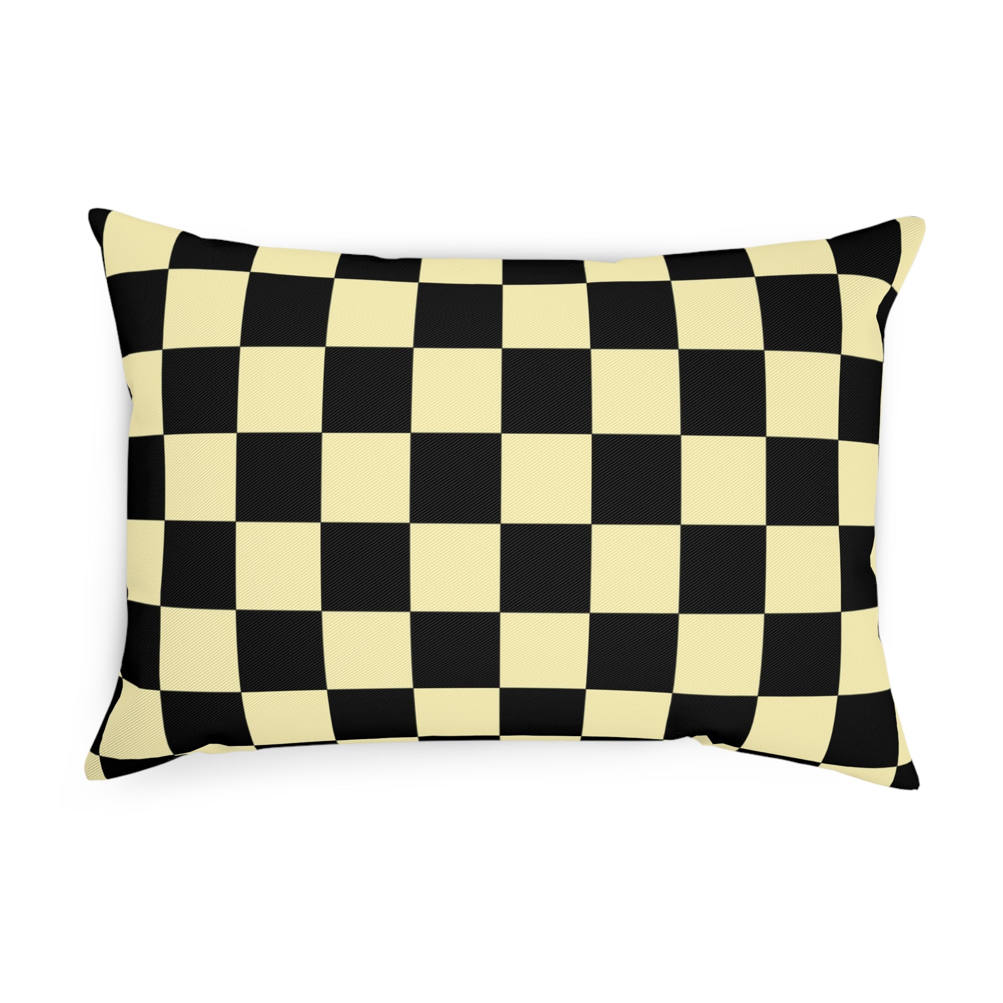 Checkerboard Black and Yellow Cushion, Artsulli - Art is Long, Life is Short, Home Decor, , , , , , , 