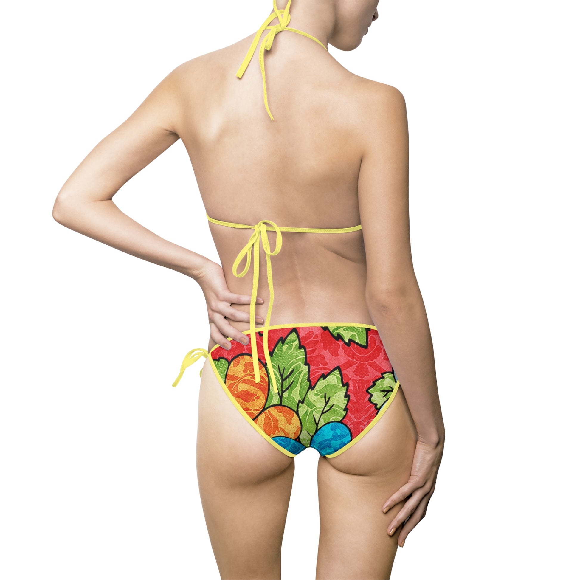 Groovy Red Floral Kl Women's Bikini Swimsuit (AOP), Artsulli - Art is Long, Life is Short, All Over Prints, , , , , , , 