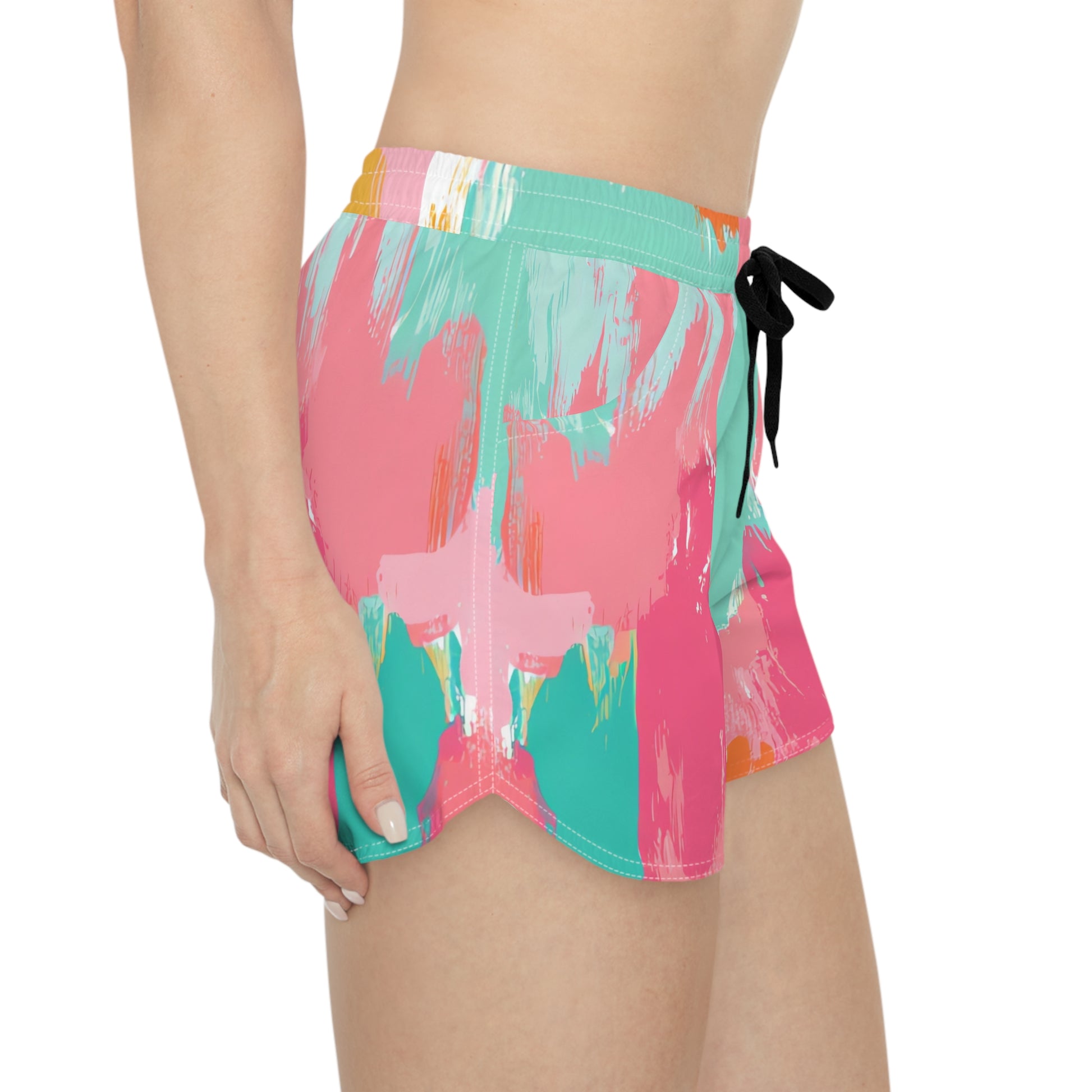 Preppy Pixel Bloom Women's Casual Shorts (AOP), Artsulli - Art is Long, Life is Short, All Over Prints, , , , , , , 