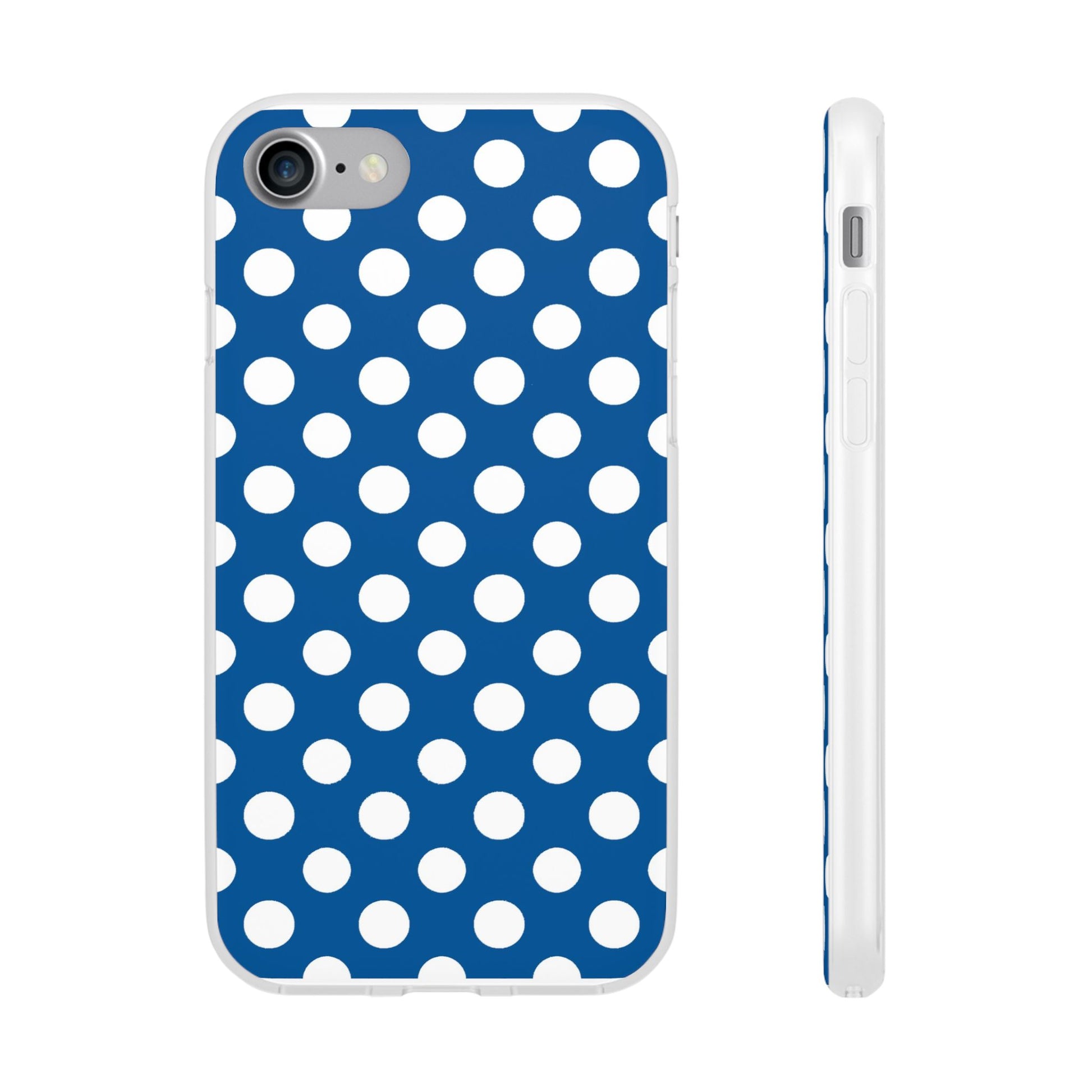 Blue and White Polka Dot iPhone Case, Artsulli - Art is Long, Life is Short, Phone Case, Size, iPhone 7 with gift packaging, , , , , 12031528387996069665