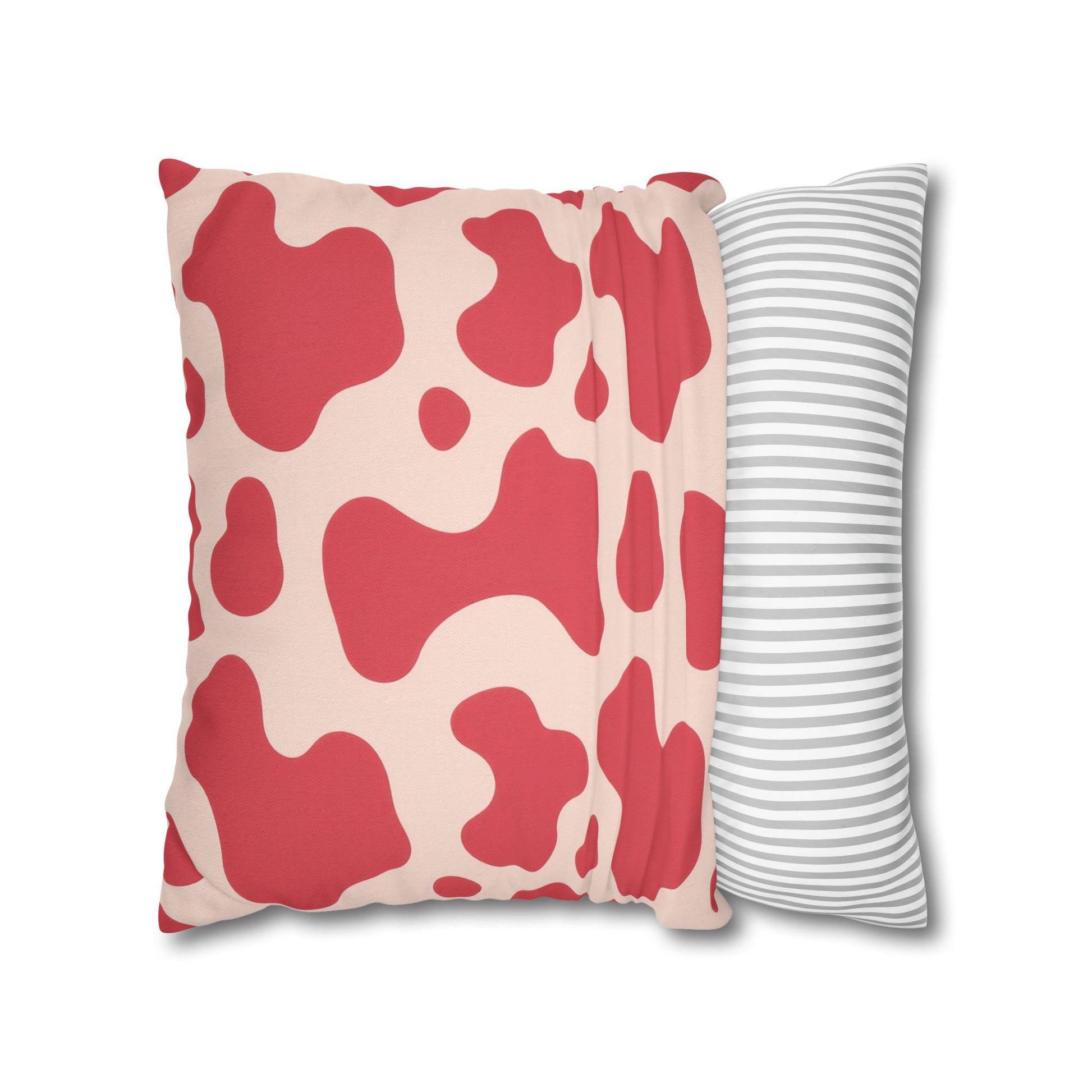 Red Jungle Cow Spun Polyester Square Pillowcase, Artsulli - Art is Long, Life is Short, Home Decor, , , , , , , 